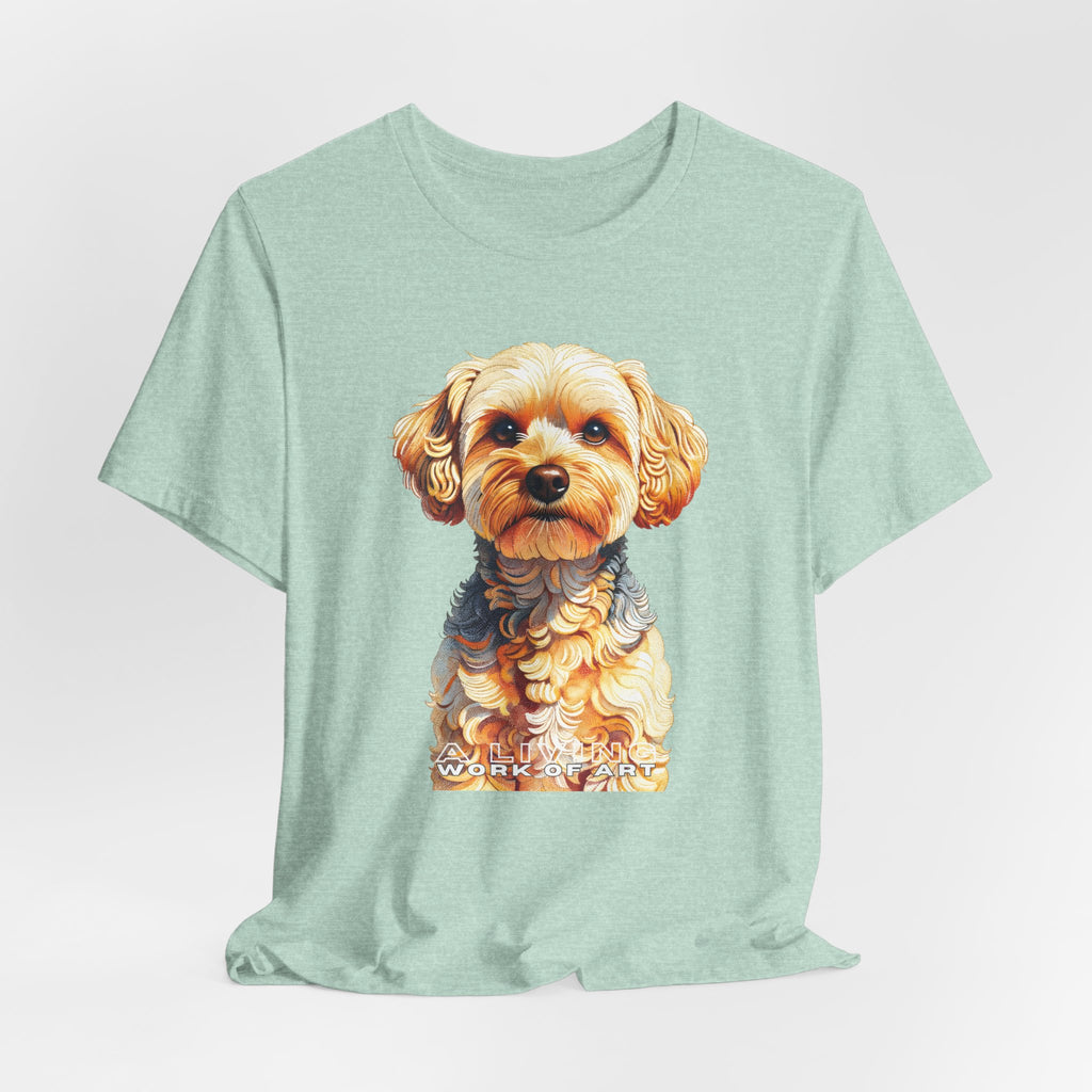 Yorkipoo T Shirt | Living Work of Art Collection | Pointillism Style