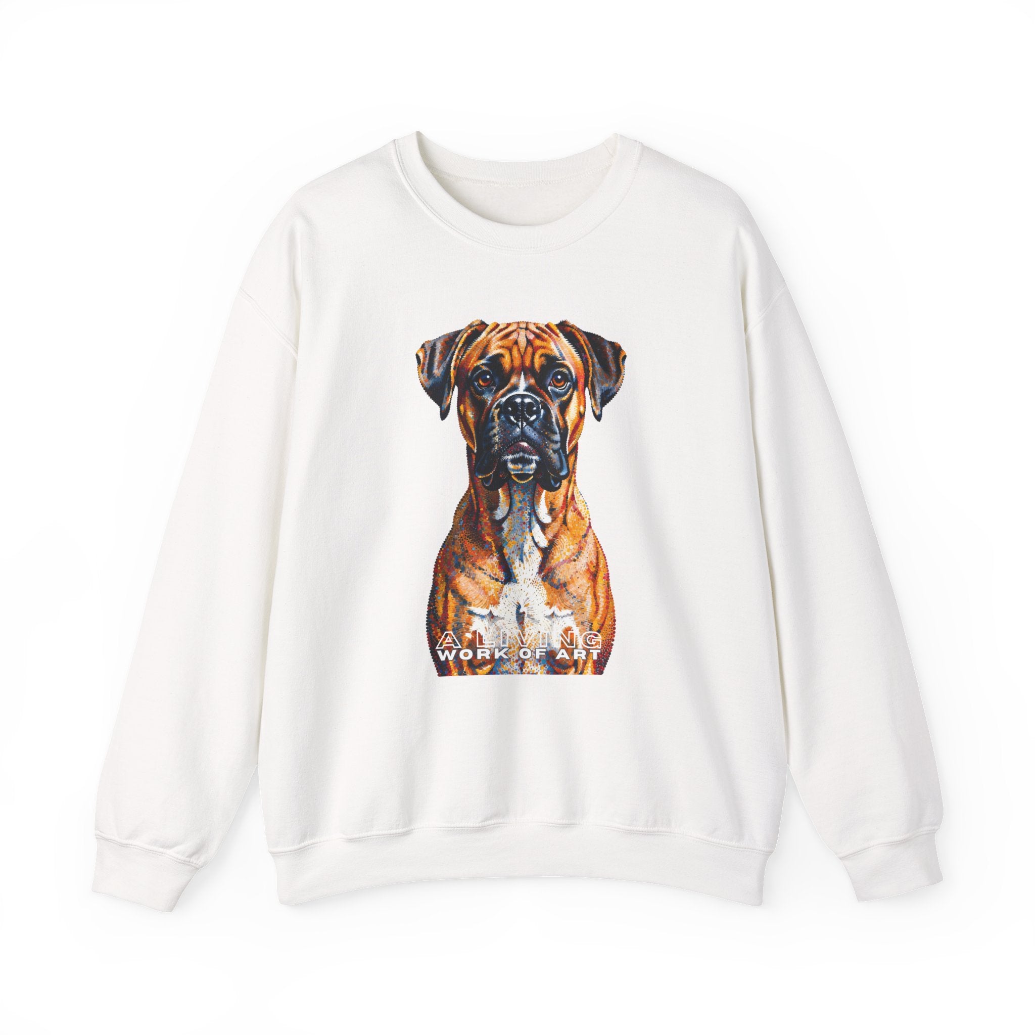 Boxer Sweatshirt | Living Work of Art Collection | Pointillism Style