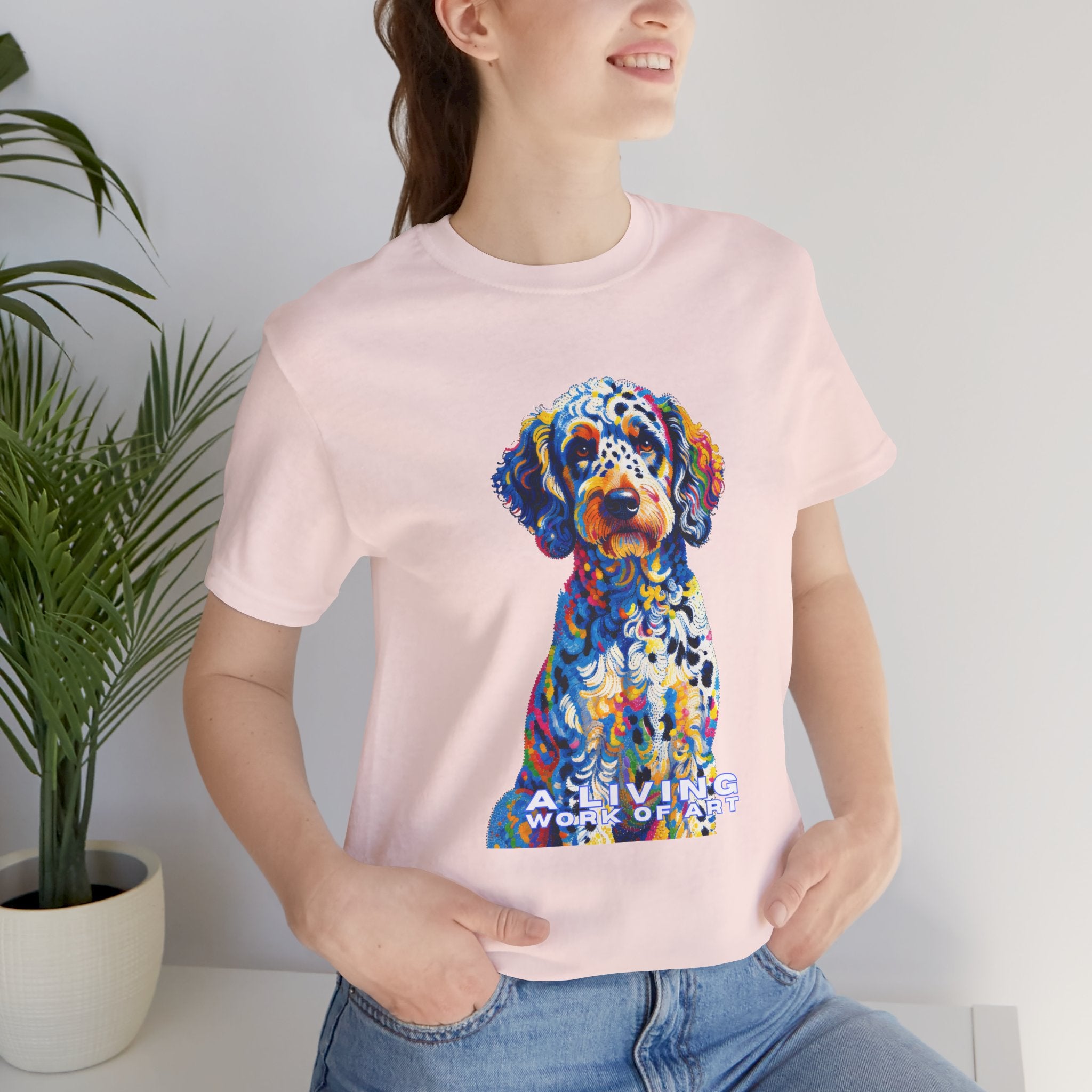 Labradoodle T Shirt | Living Work of Art Collection | Pointillism Style