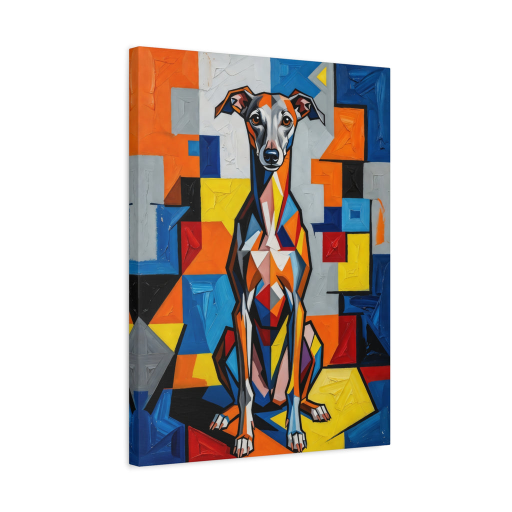 Italian Greyhound Canvas Wall Art | Living Work of Art Collection | Cubist Style Print