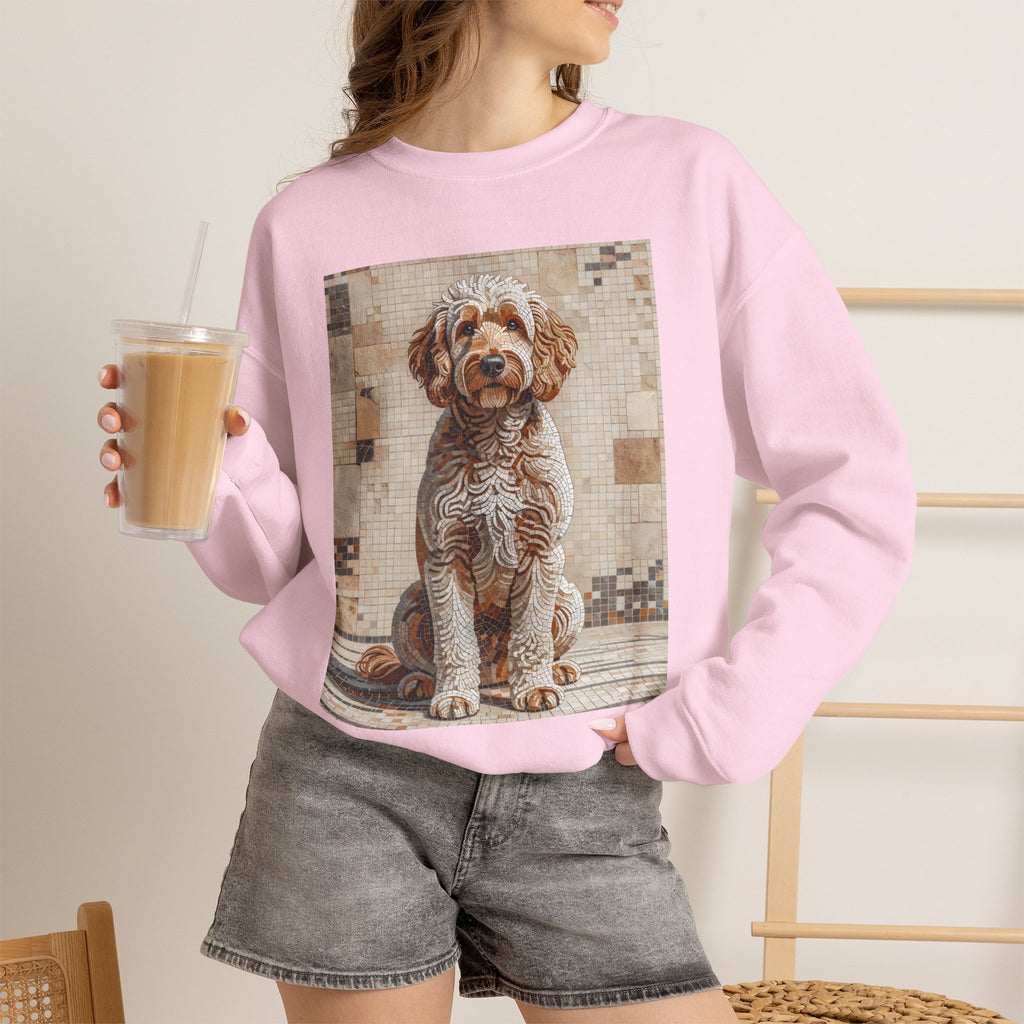 Goldendoodle Sweatshirt | Living Work of Art Collection | Mosaic Style