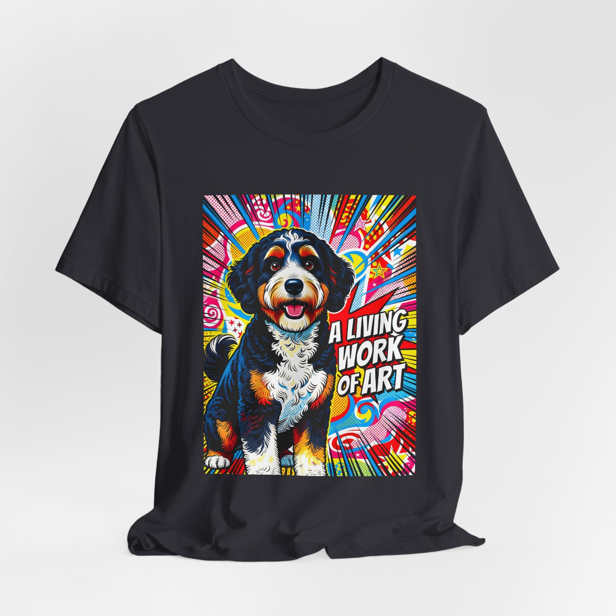Bernedoodle T Shirt | Living Work of Art Collection | Pop Art