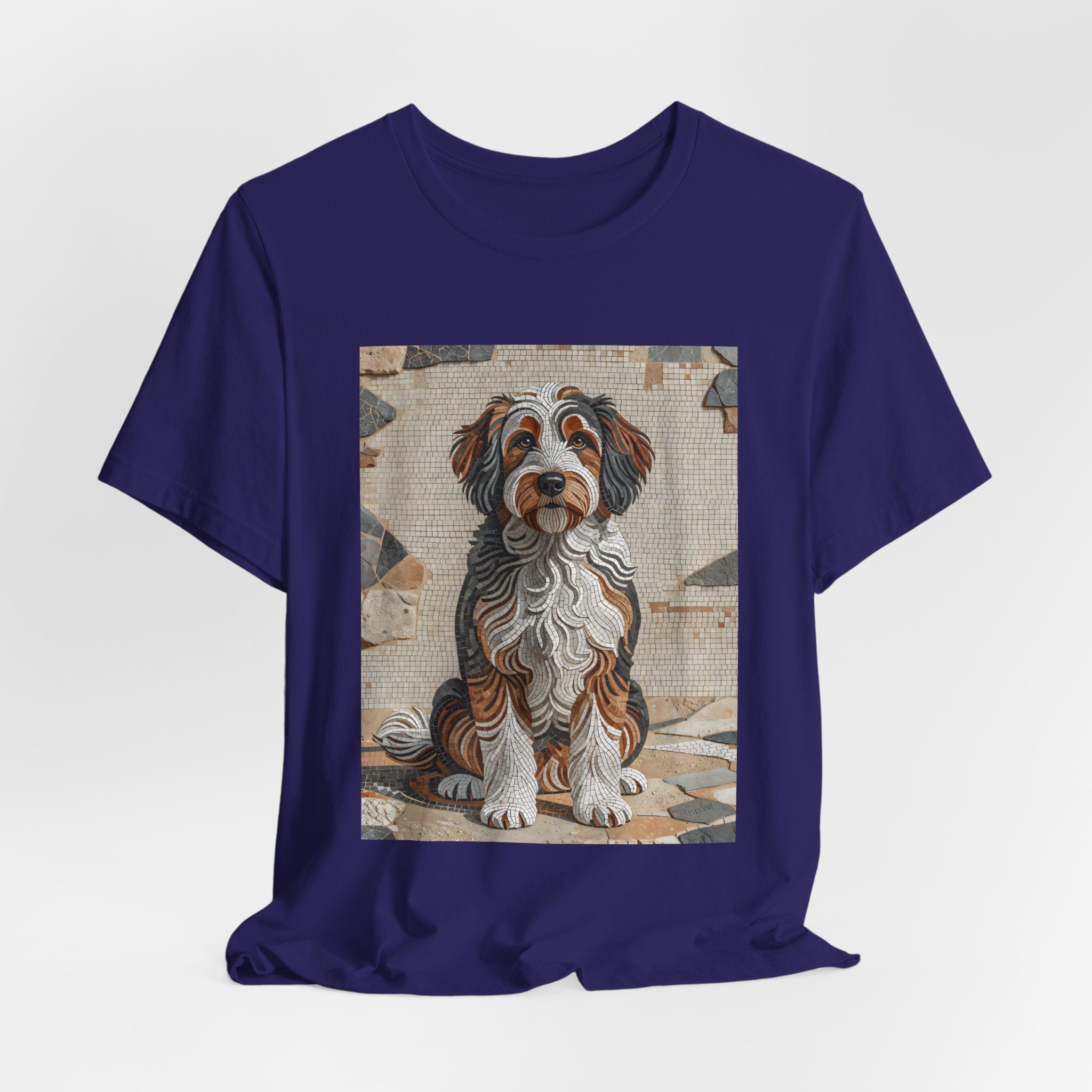Bernedoodle T Shirt | Living Work of Art Collection | Mosaic Style
