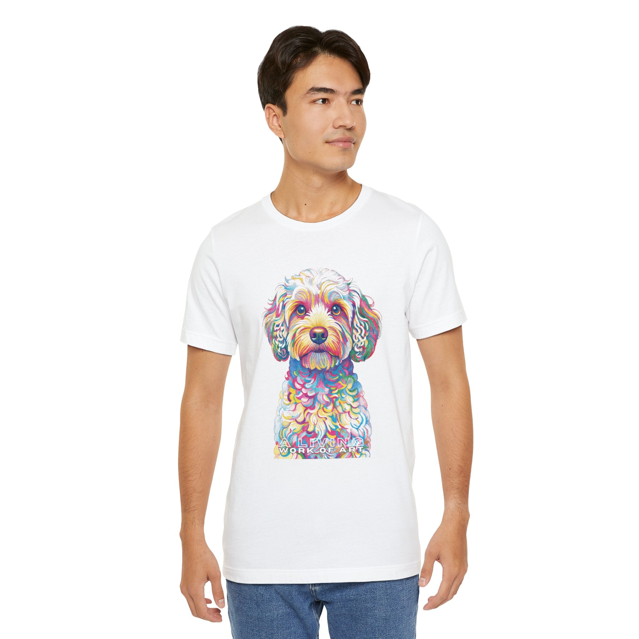 Cavapoo T Shirt | Living Work of Art Collection | Pointillism Style