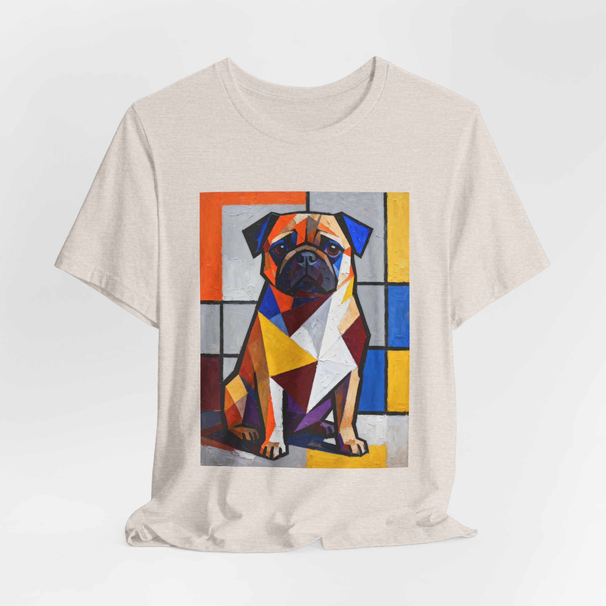 Pug T Shirt | Living Work of Art Collection | Cubist Style