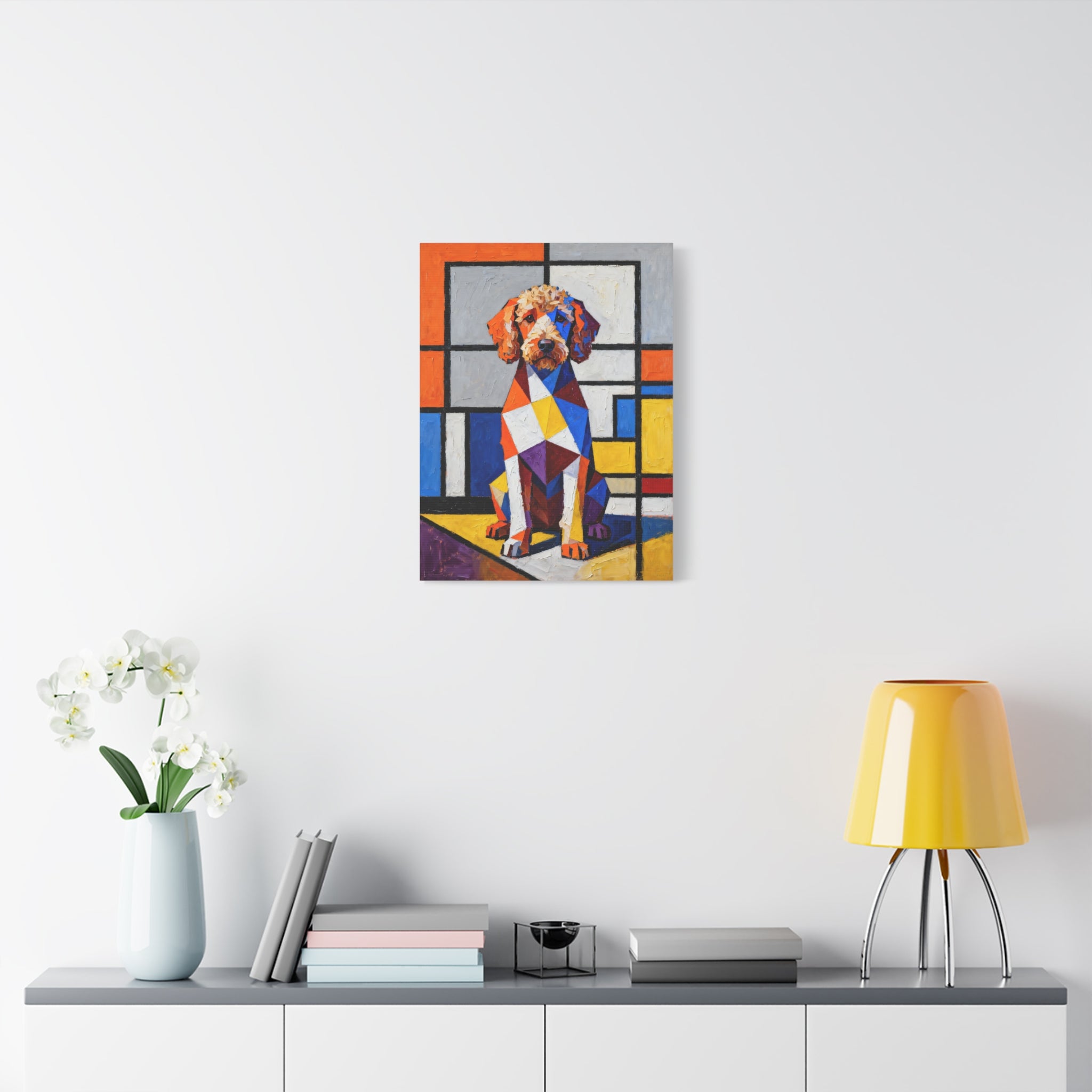 Labradoodle Canvas Wall Art | Living Work of Art Collection | Cubist Style Print