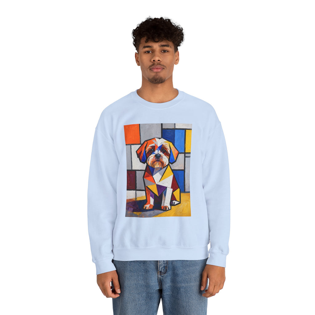 Shih-Poo Sweatshirt | Living Work of Art Collection | Cubist Style