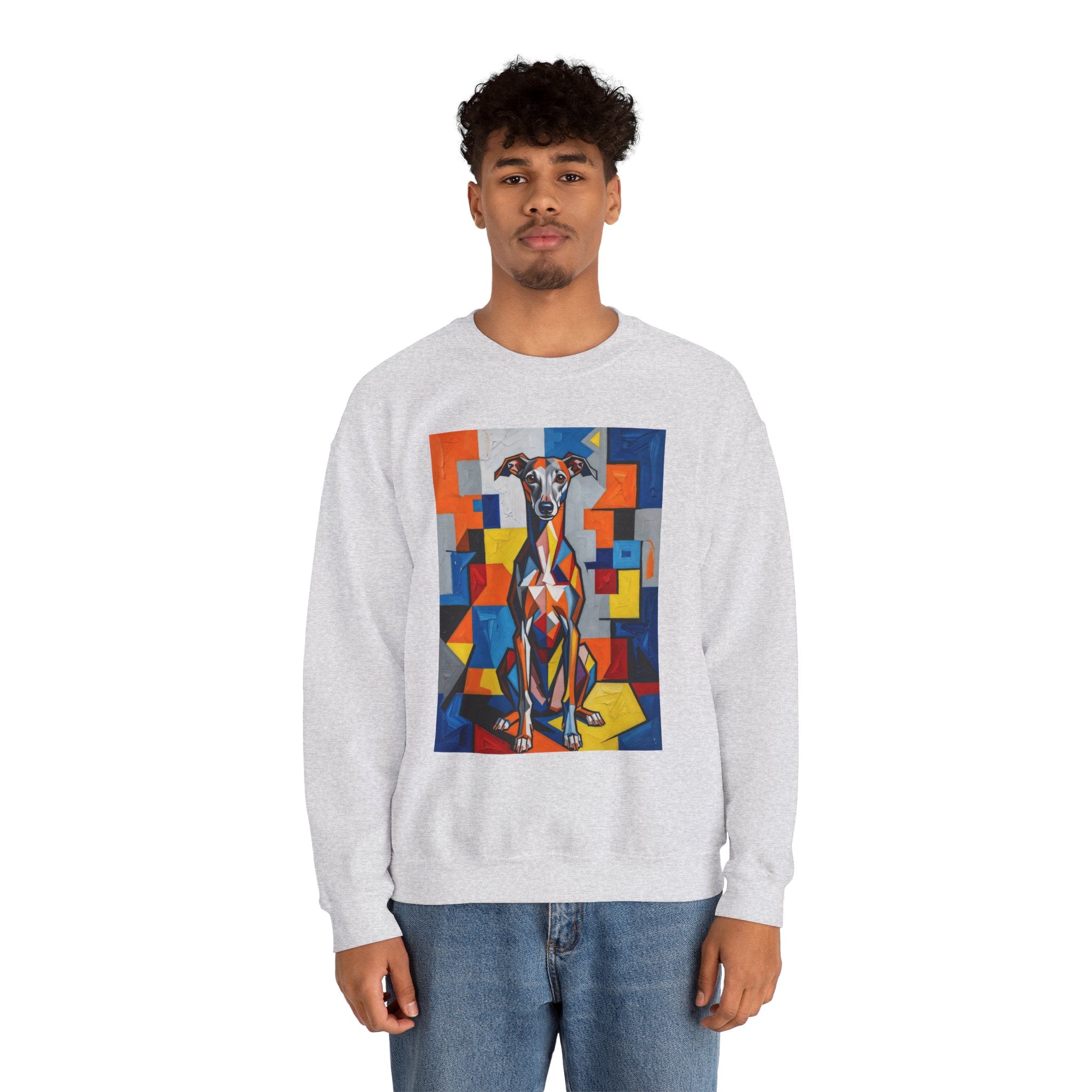 Italian Greyhound Sweatshirt | Living Work of Art Collection | Cubist Style