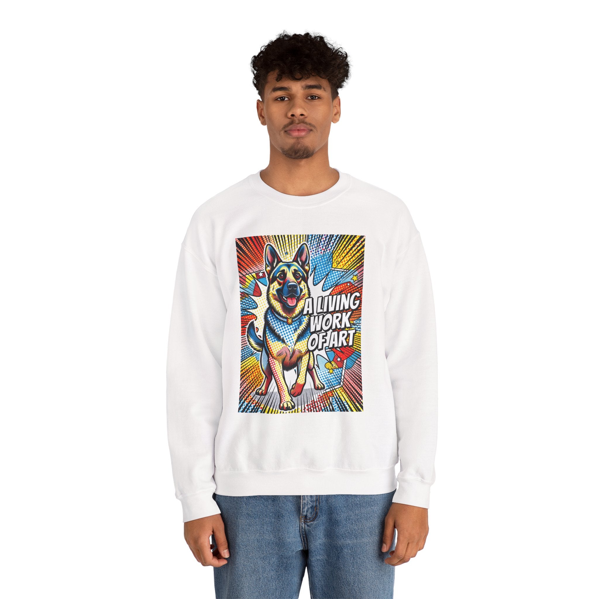 German Shepherd Sweatshirt | Living Work of Art Collection | Pop Art