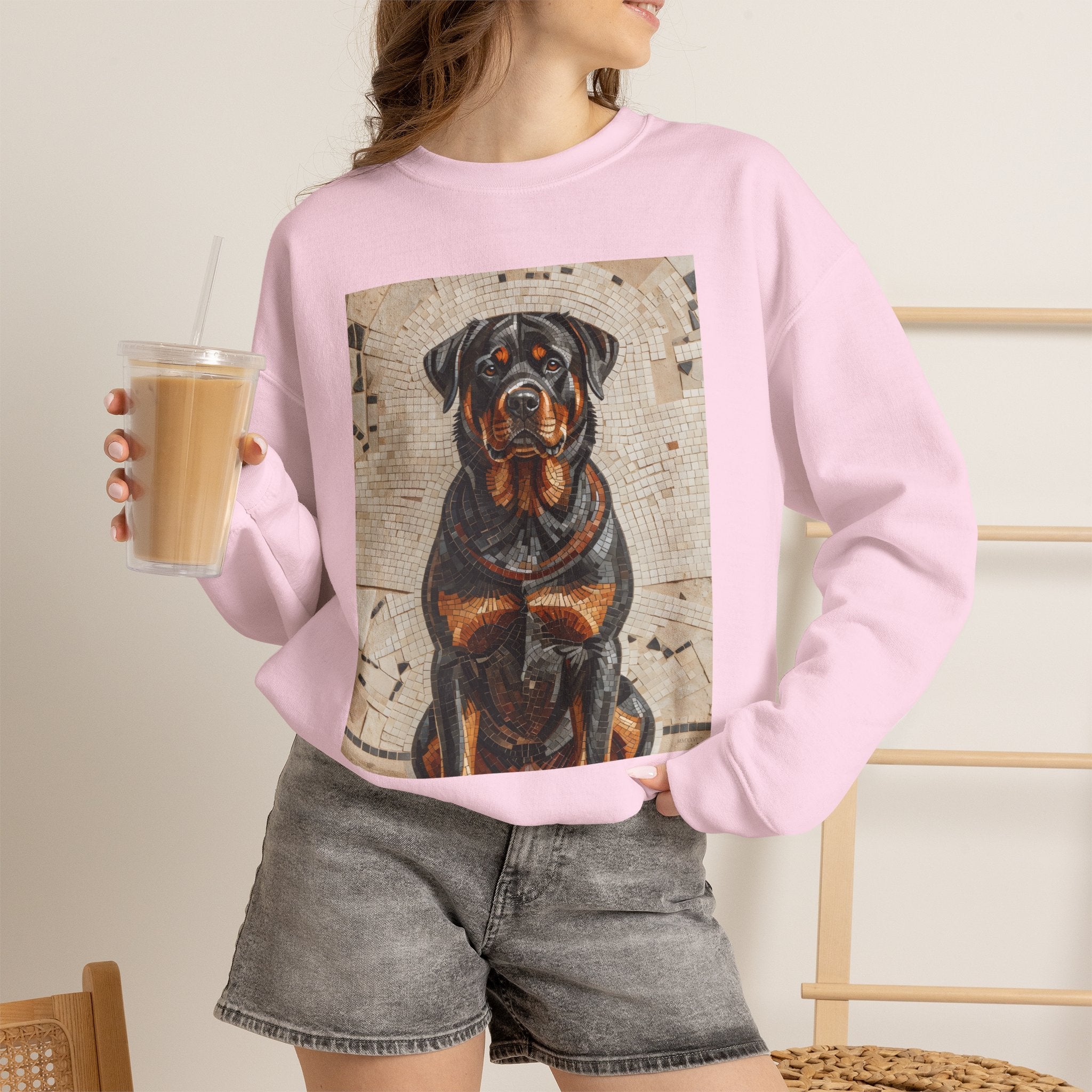 Rottweiler Sweatshirt | Living Work of Art Collection | Mosaic Style