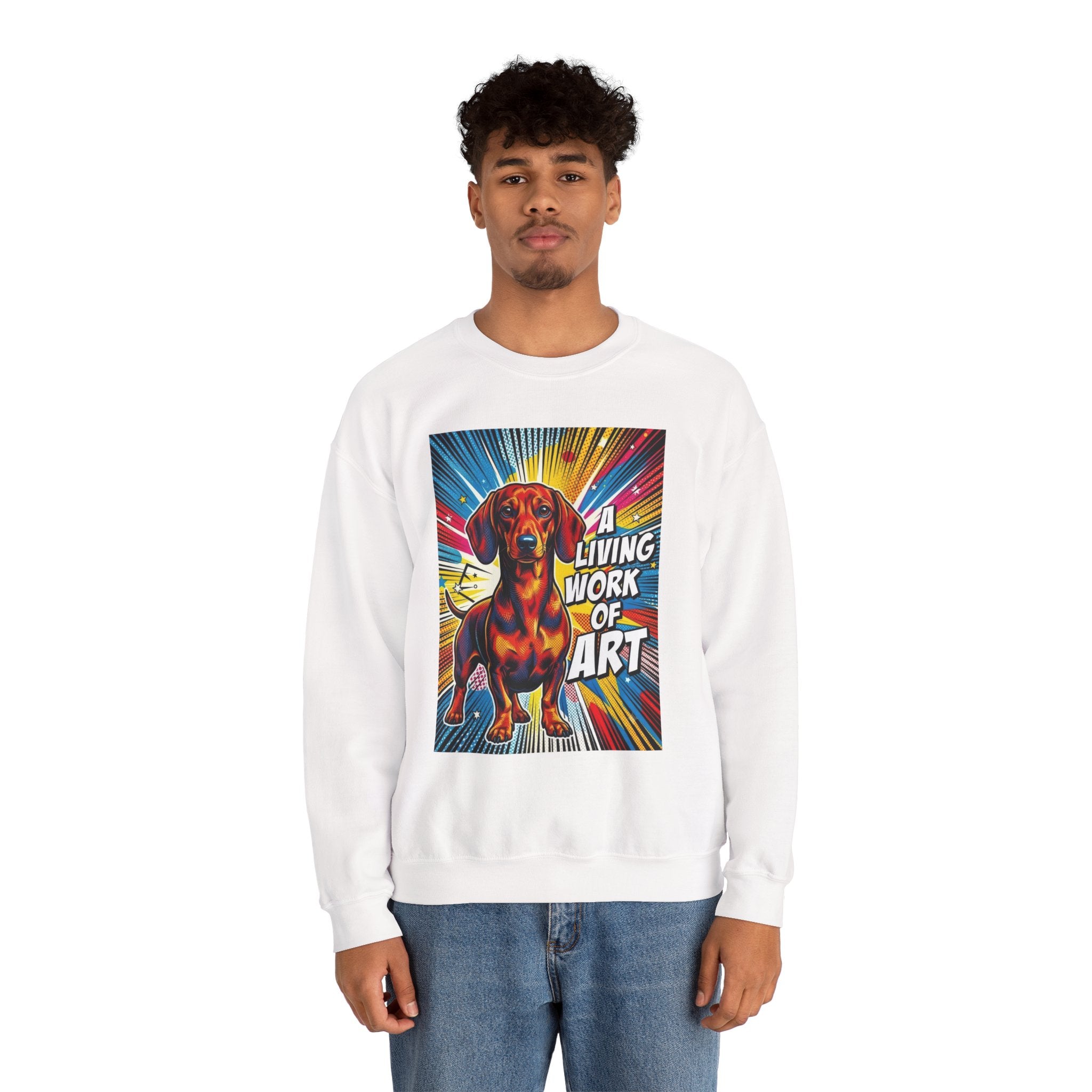 Dachshund Sweatshirt | Living Work of Art Collection | Pop Art