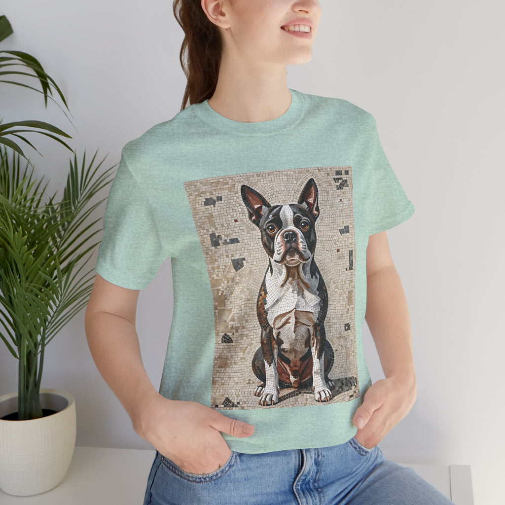 Boston Terrier T Shirt | Living Work of Art Collection | Mosaic Style