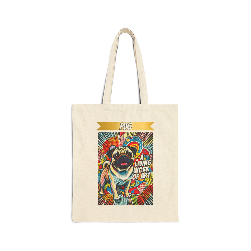 Pug Tote Bag | Living Work of Art Collection | Pop Art