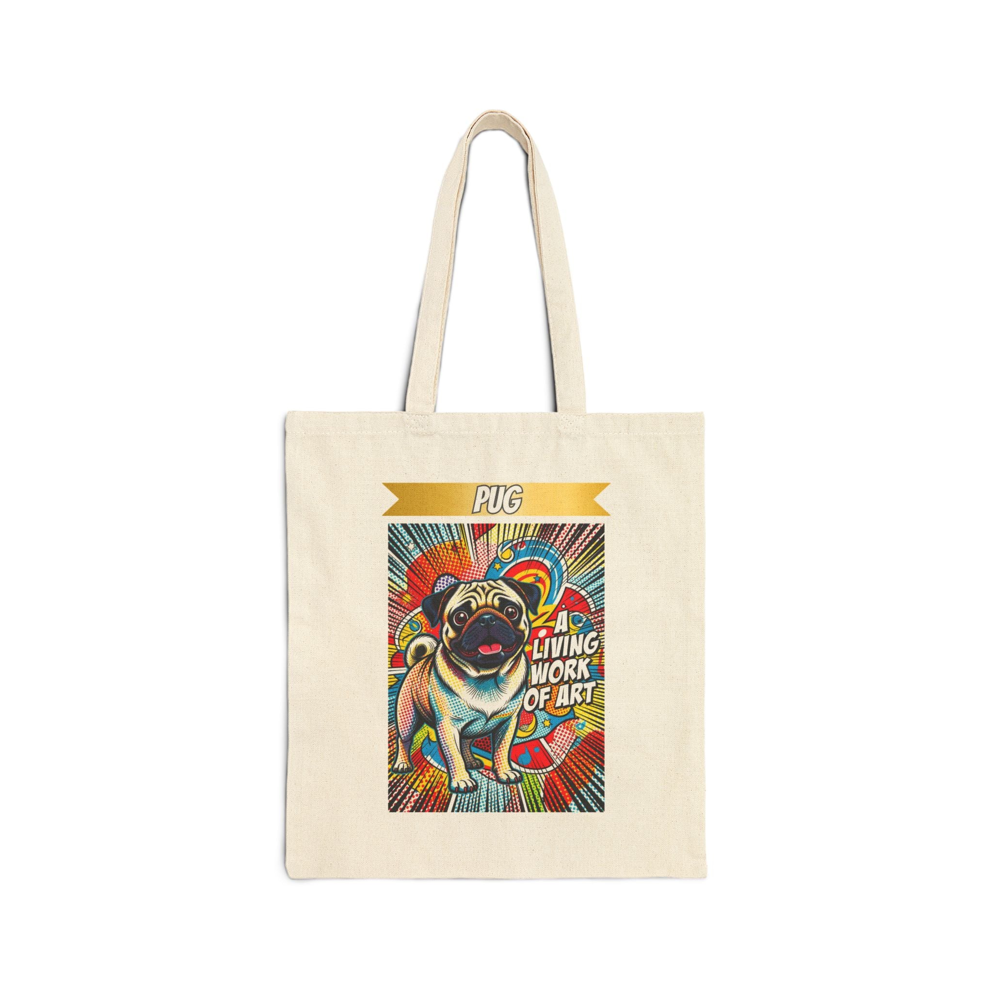 Pug Tote Bag | Living Work of Art Collection | Pop Art
