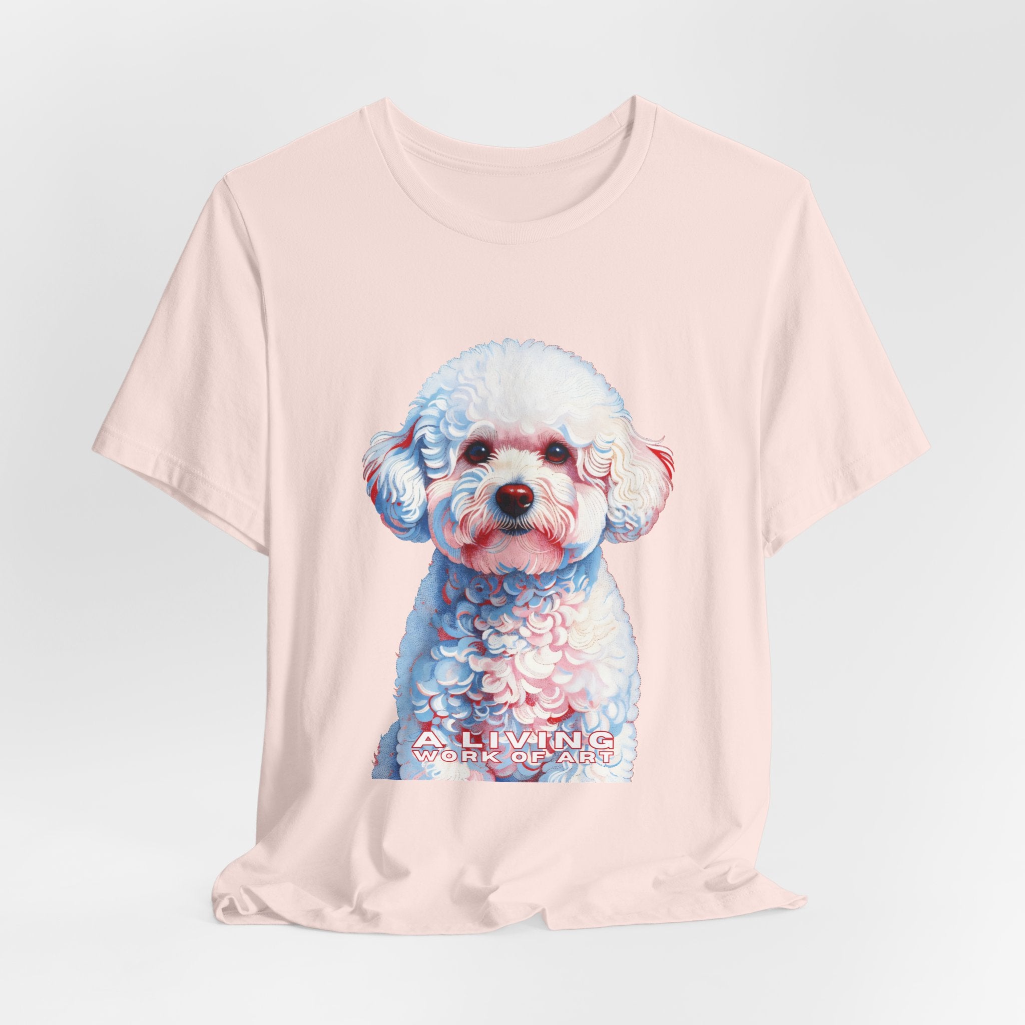Bichon Frise T Shirt | Living Work of Art Collection | Pointillism Style