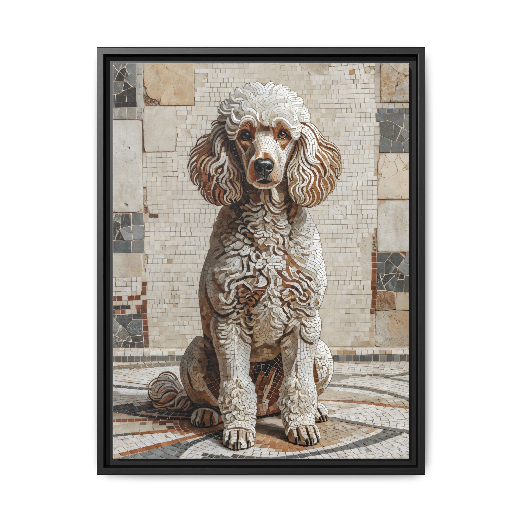 Poodle Canvas Wall Art | Living Work of Art Collection | Mosaic Style Print