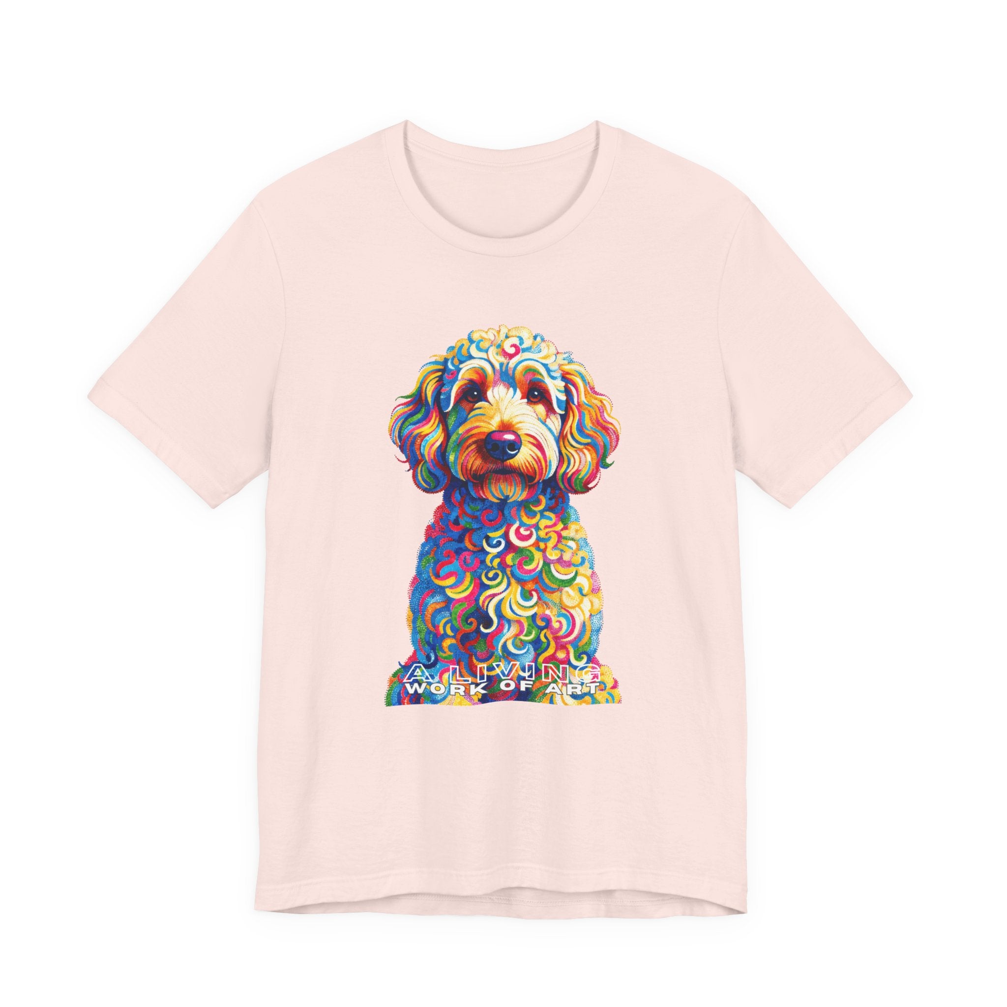 Goldendoodle T Shirt | Living Work of Art Collection | Pointillism Style