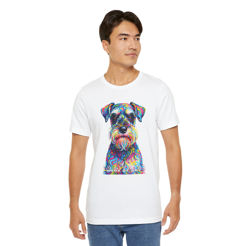 Schnauzer T Shirt | Living Work of Art Collection | Pointillism Style