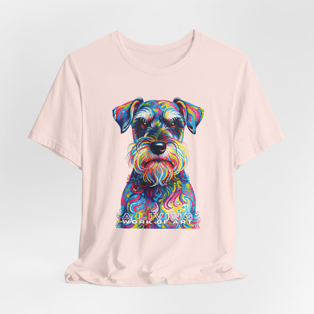 Schnauzer T Shirt | Living Work of Art Collection | Pointillism Style