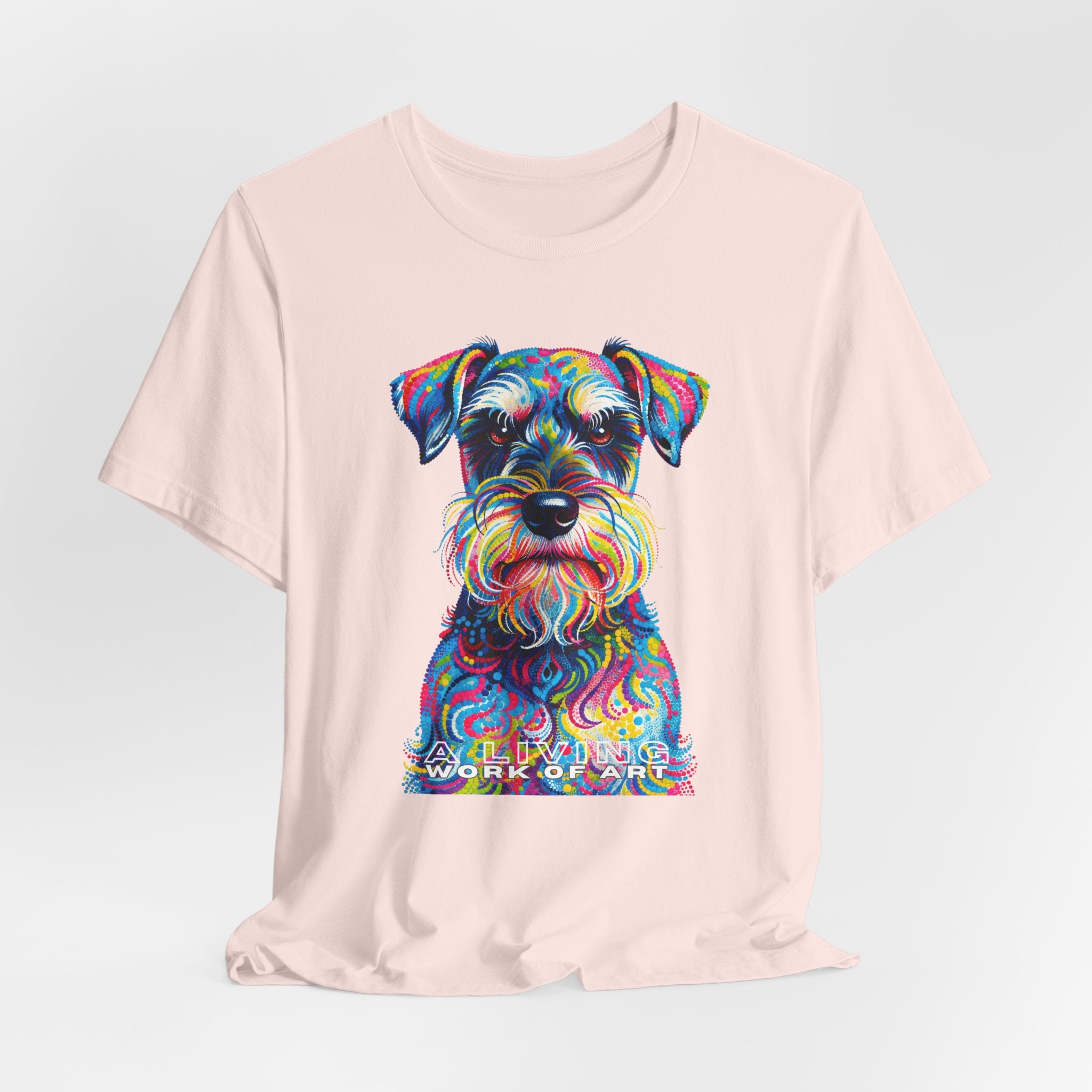 Schnauzer T Shirt | Living Work of Art Collection | Pointillism Style