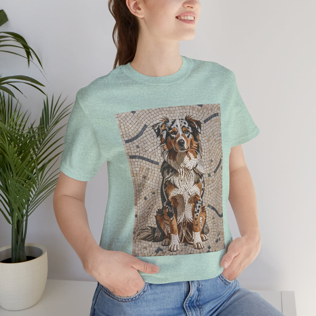 Australian Shepherd T Shirt | Living Work of Art Collection | Mosaic Style
