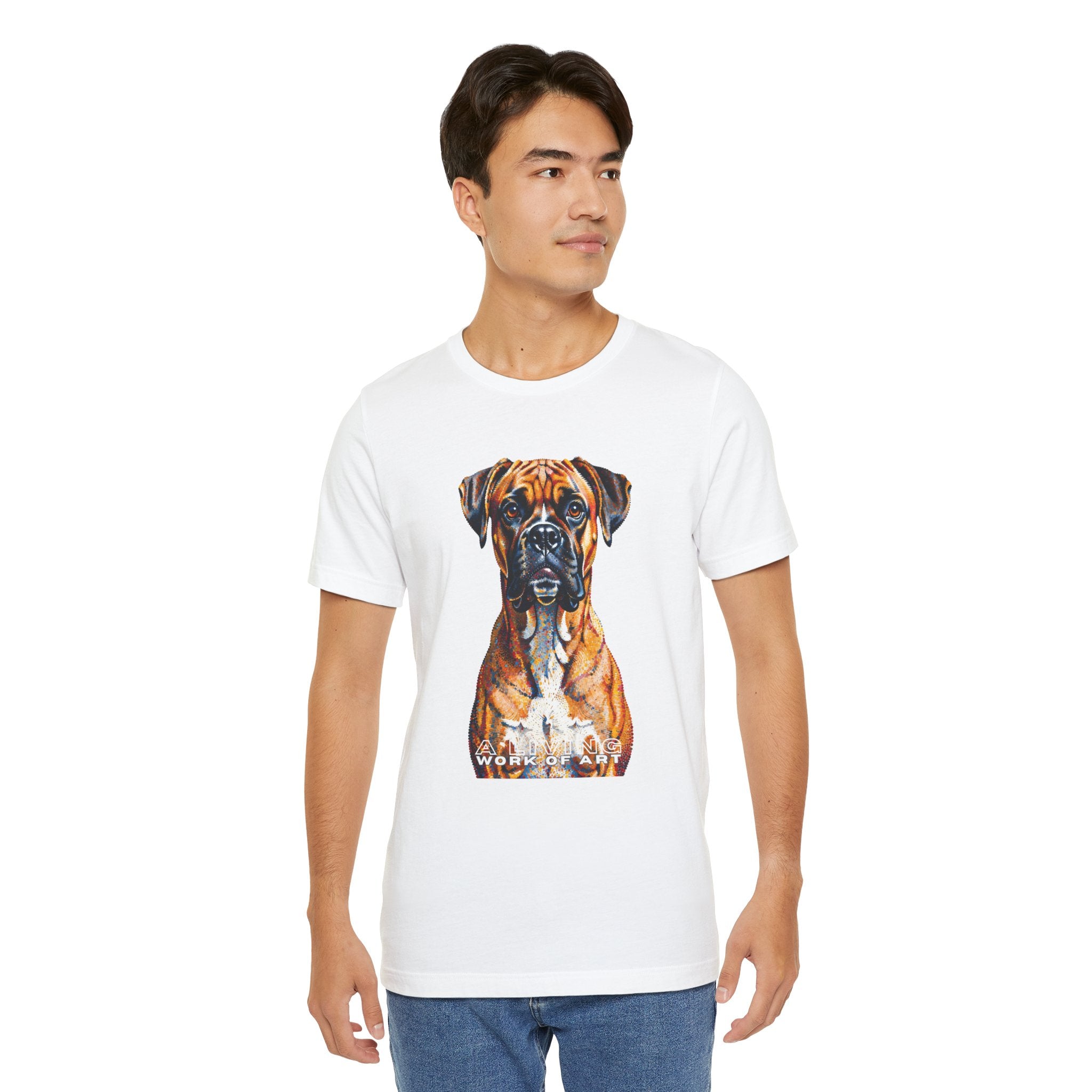 Boxer T Shirt | Living Work of Art Collection | Pointillism Style