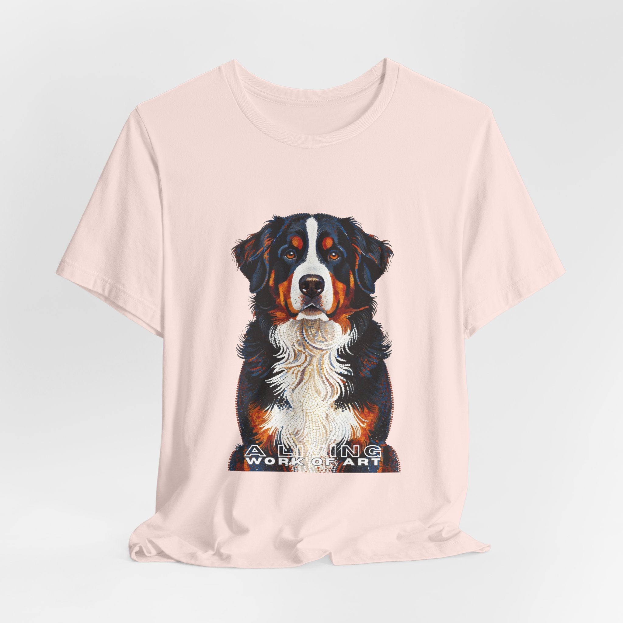 Bernese Mountain Dog T Shirt | Living Work of Art Collection | Pointillism Style