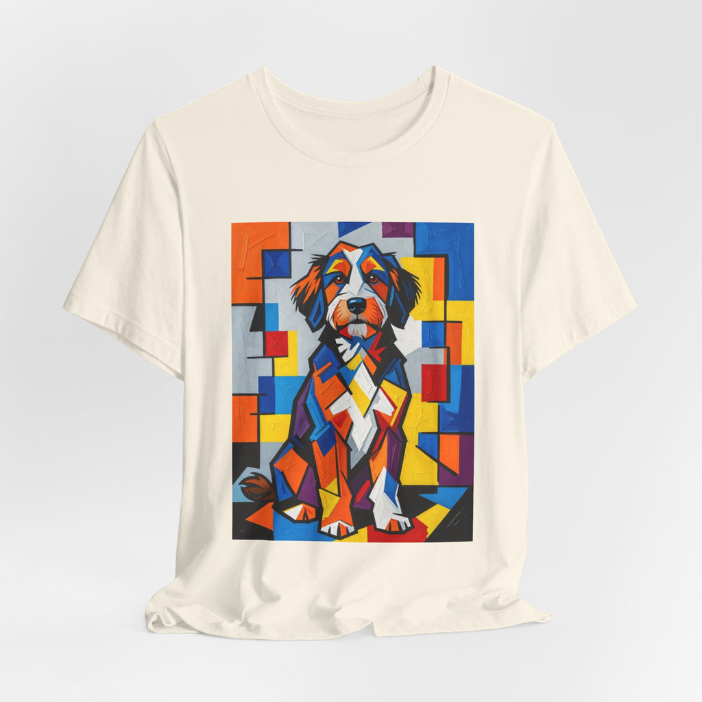 Bernedoodle T Shirt | Living Work of Art Collection | Cubist Style