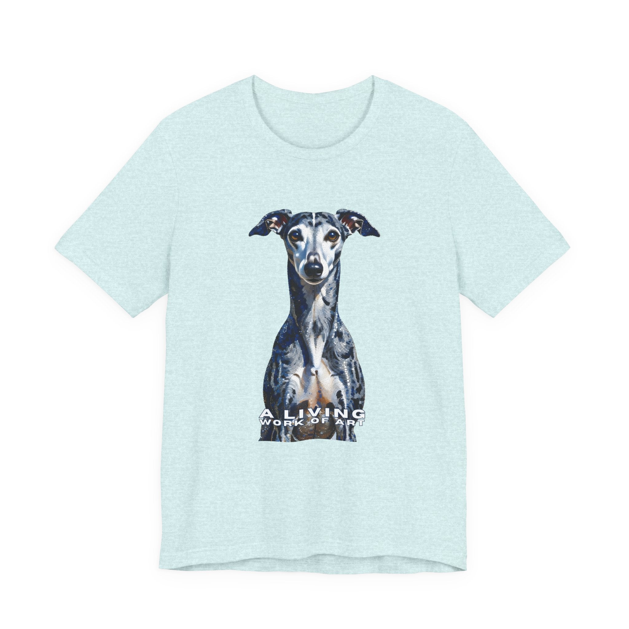 Whippet T Shirt | Living Work of Art Collection | Pointillism Style