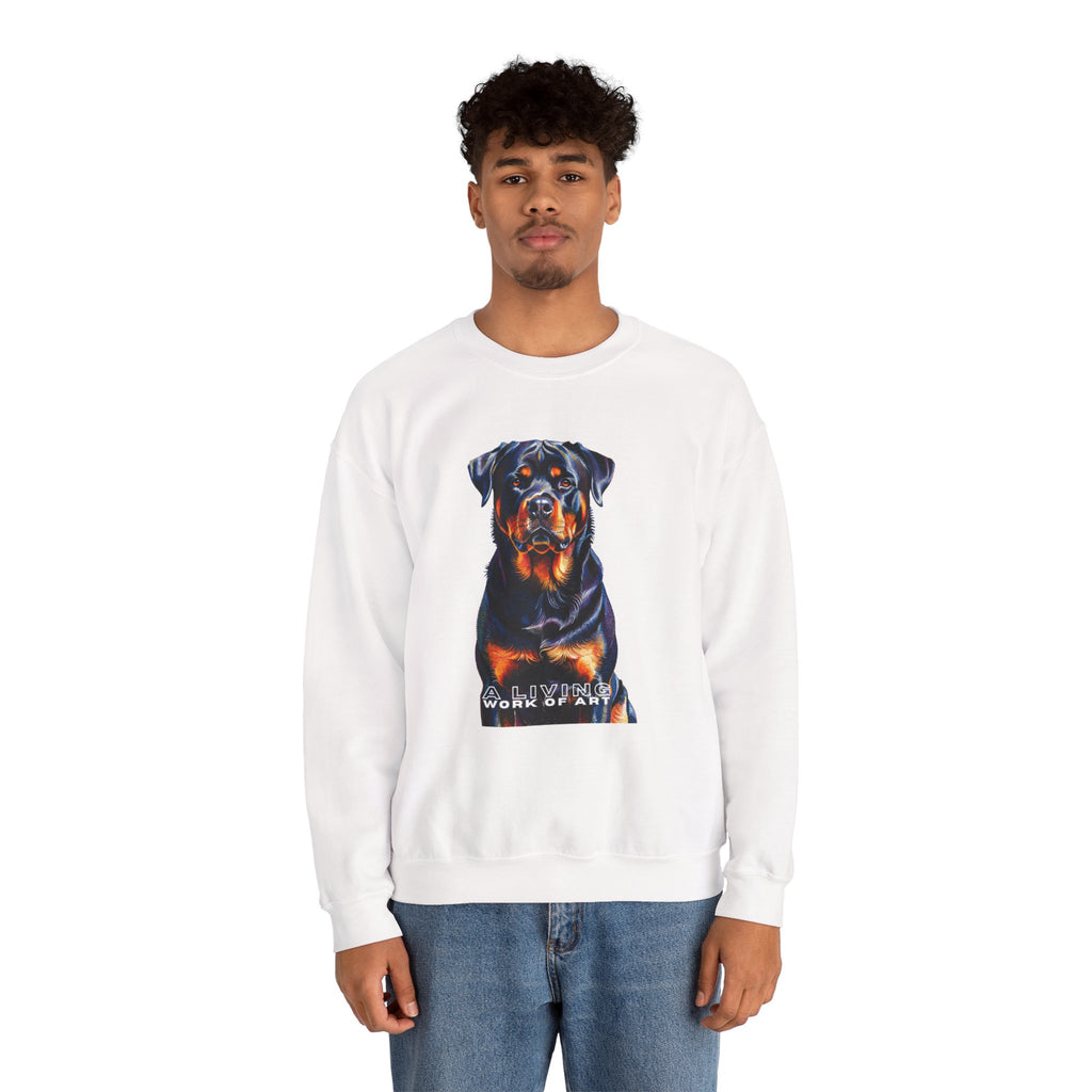 Rottweiler Sweatshirt | Living Work of Art Collection | Pointillism Style