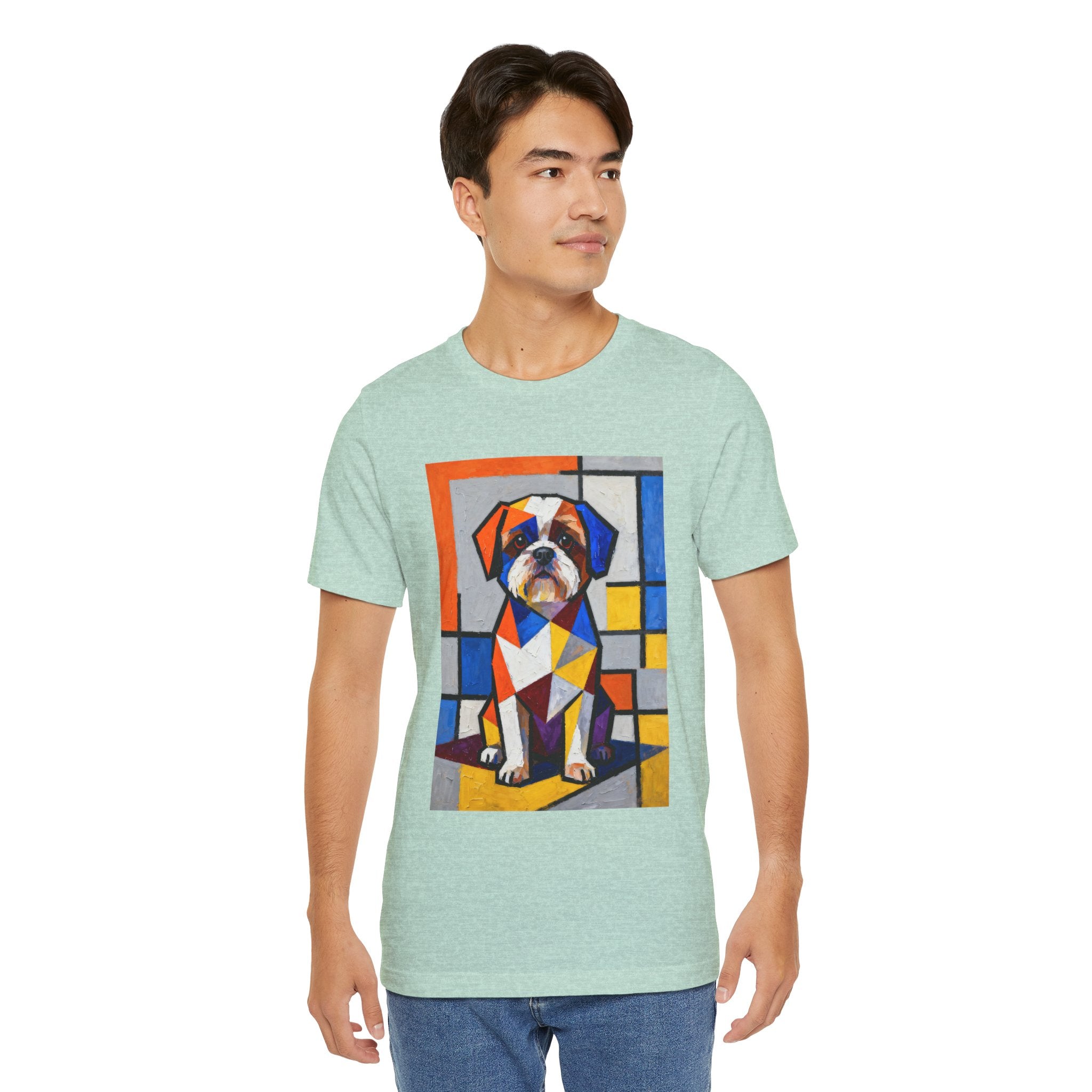 Shih Tzu T Shirt | Living Work of Art Collection | Cubist Style