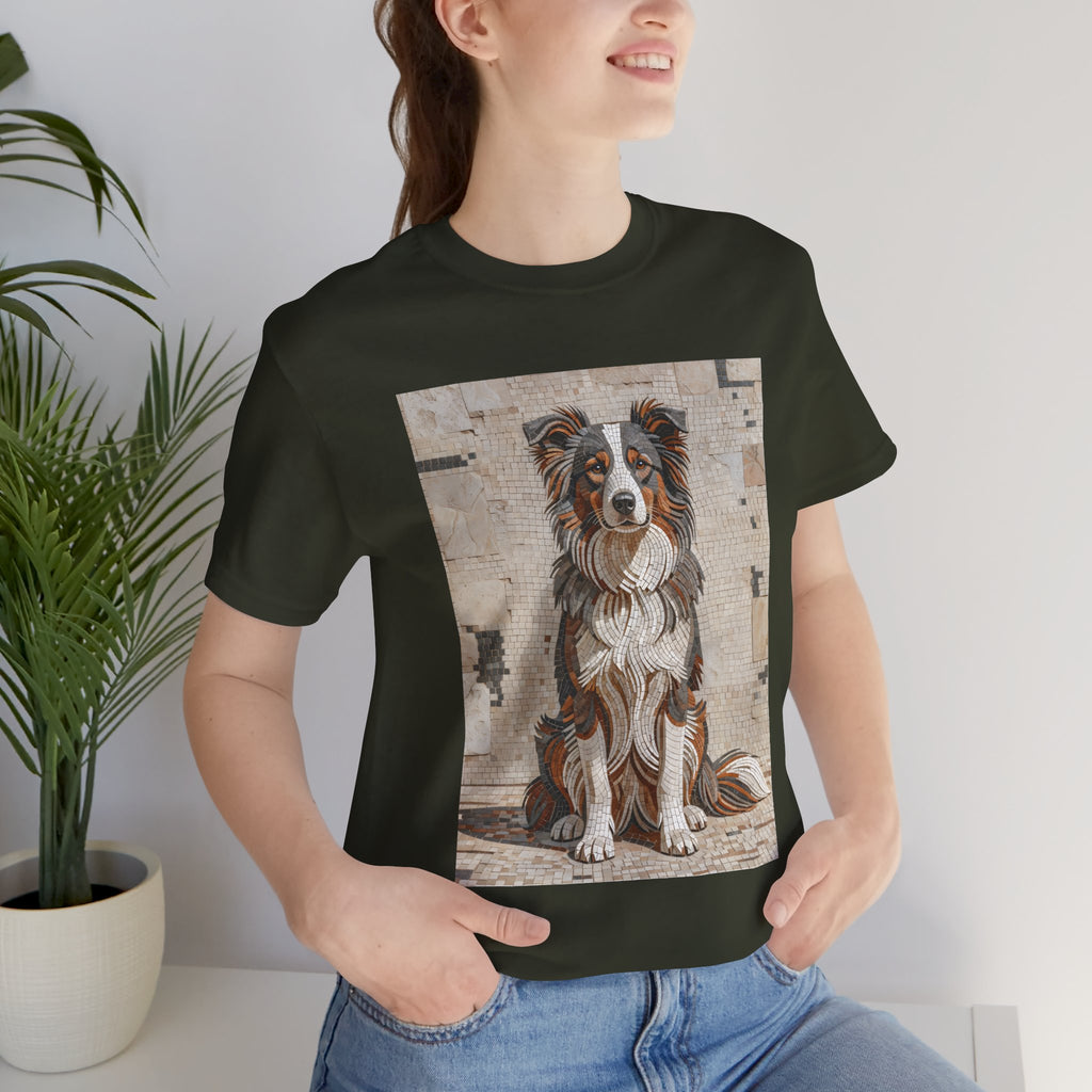 Border Collie T Shirt | Living Work of Art Collection | Mosaic Style