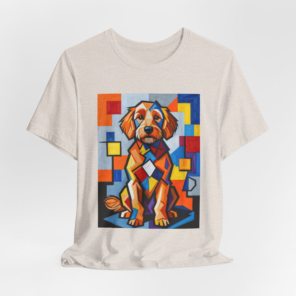 Goldendoodle T Shirt | Living Work of Art Collection | Cubist Style
