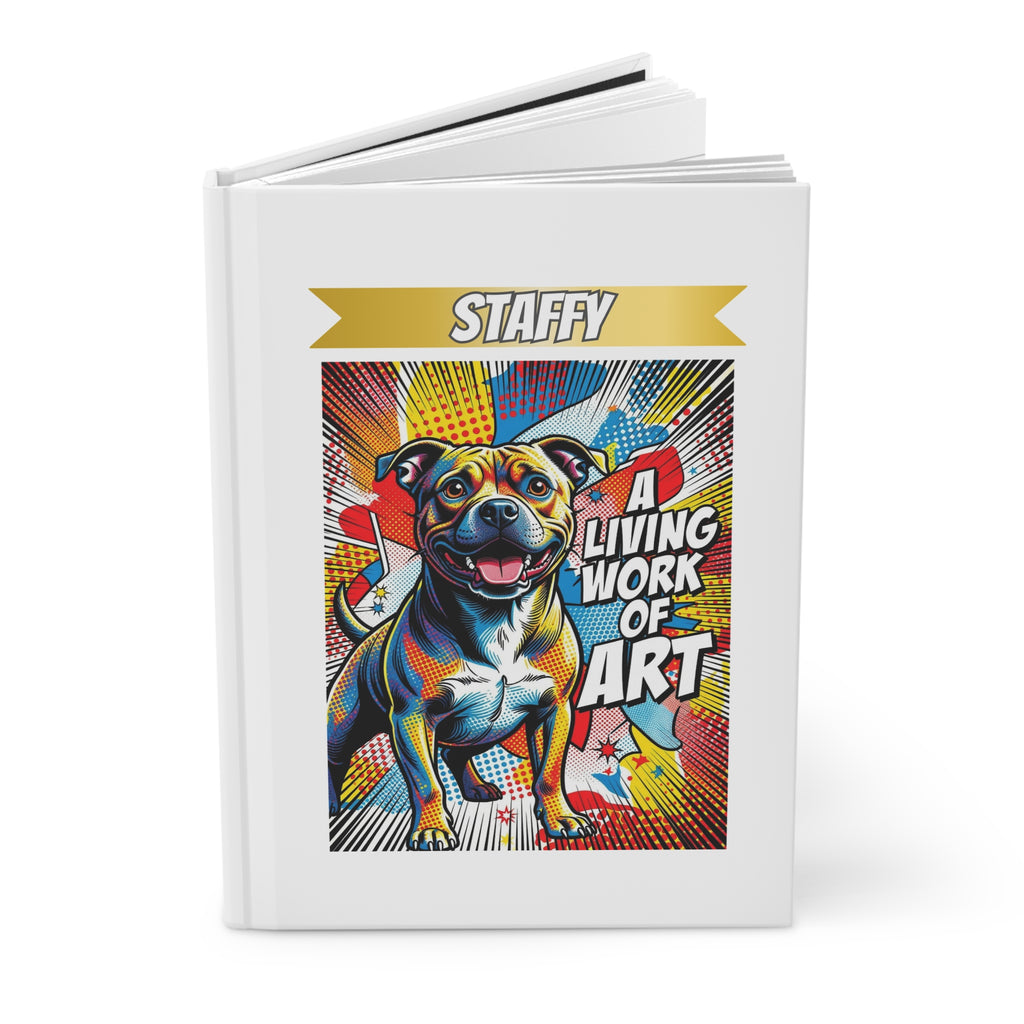 Staffordshire Bull Terrier Notebook | Living Work of Art Collection | Pop Art
