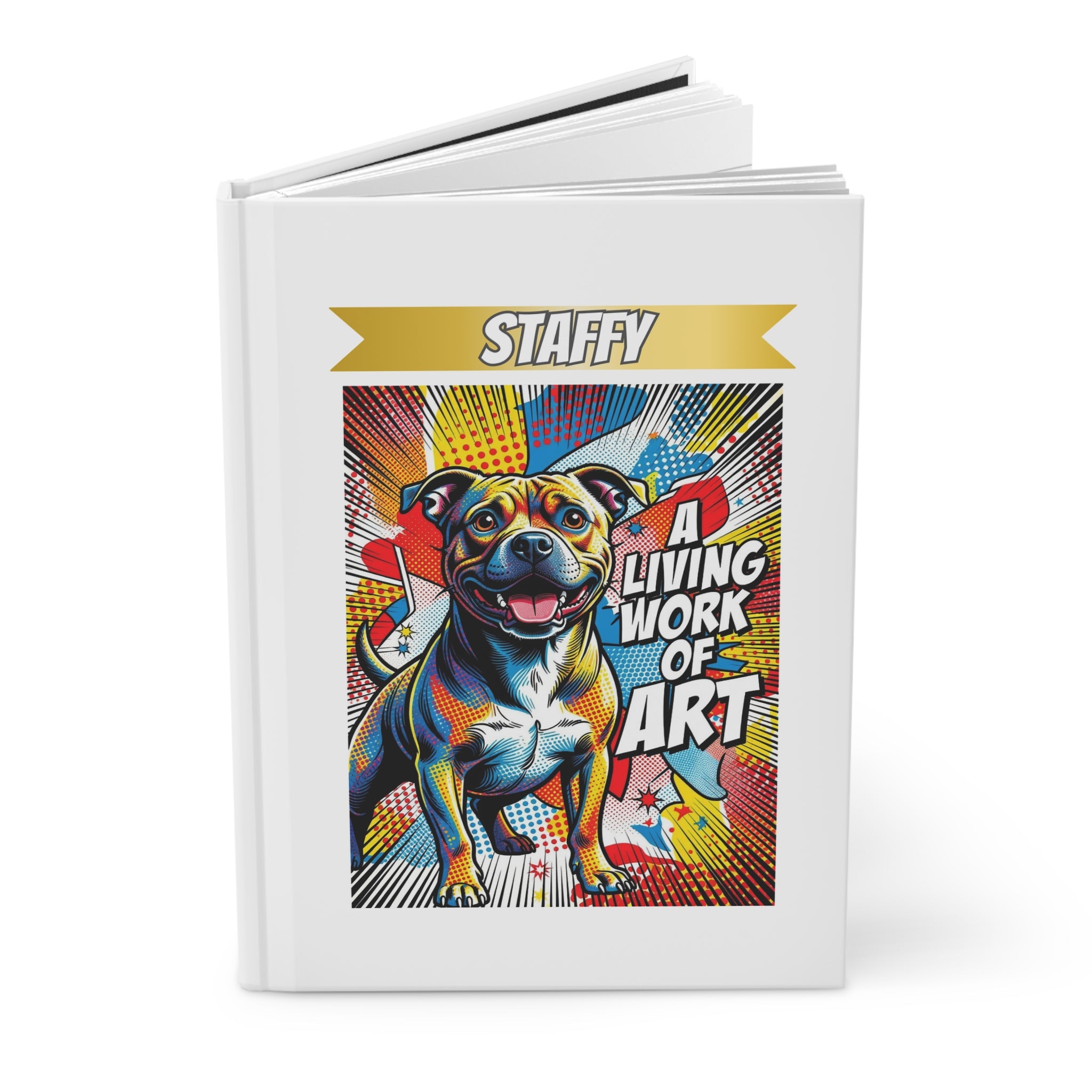 Staffordshire Bull Terrier Notebook | Living Work of Art Collection | Pop Art
