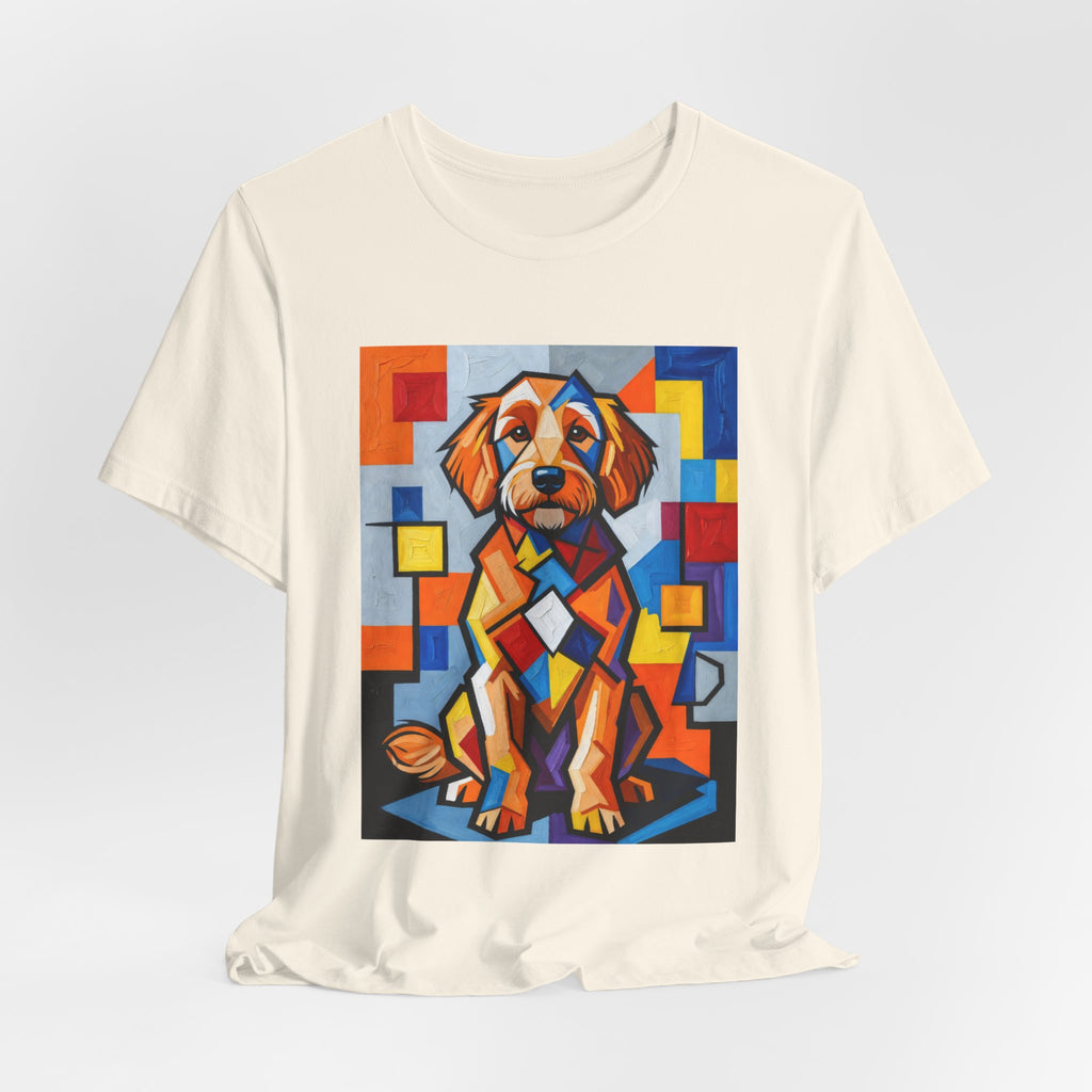 Goldendoodle T Shirt | Living Work of Art Collection | Cubist Style