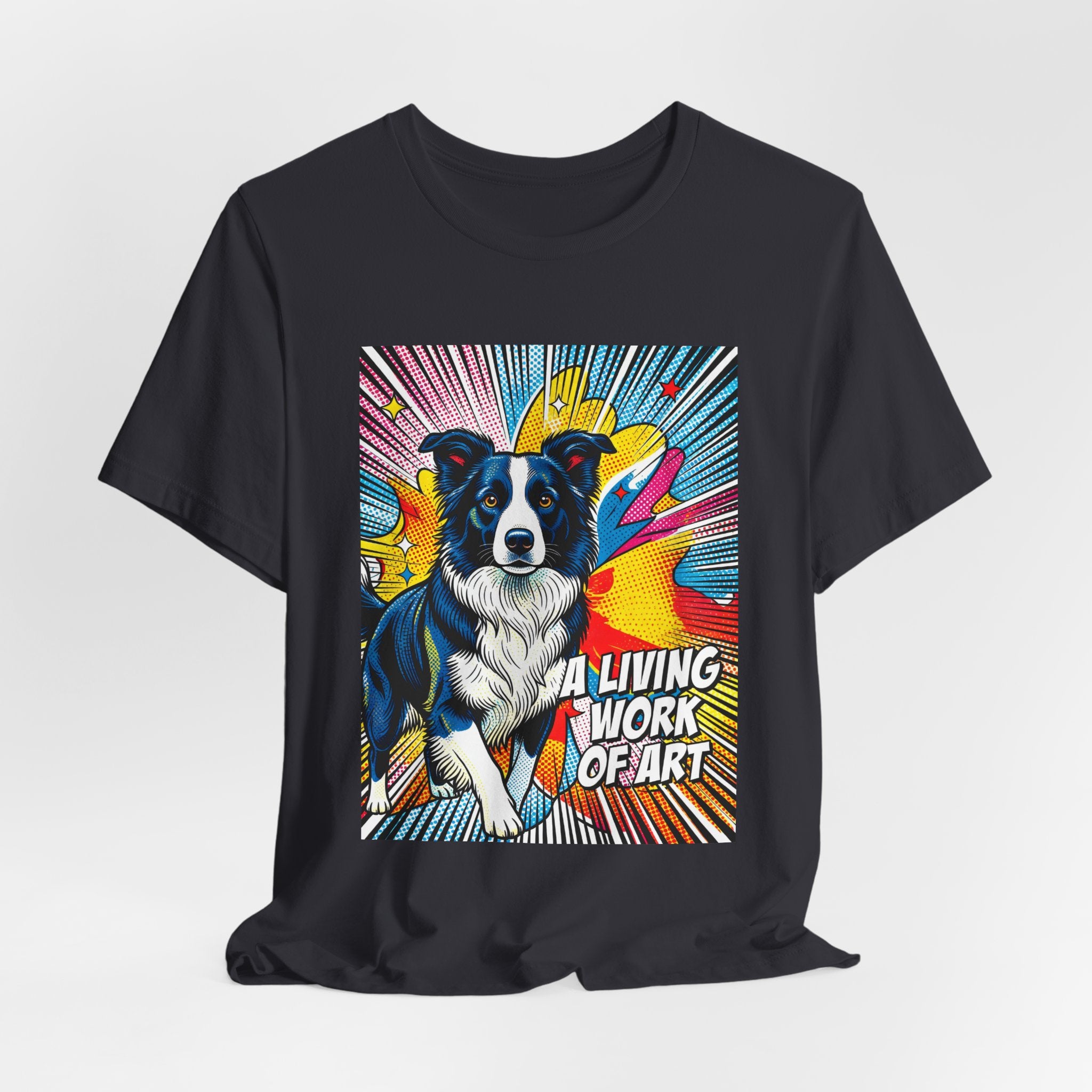 Border Collie T Shirt | Living Work of Art Collection | Pop Art
