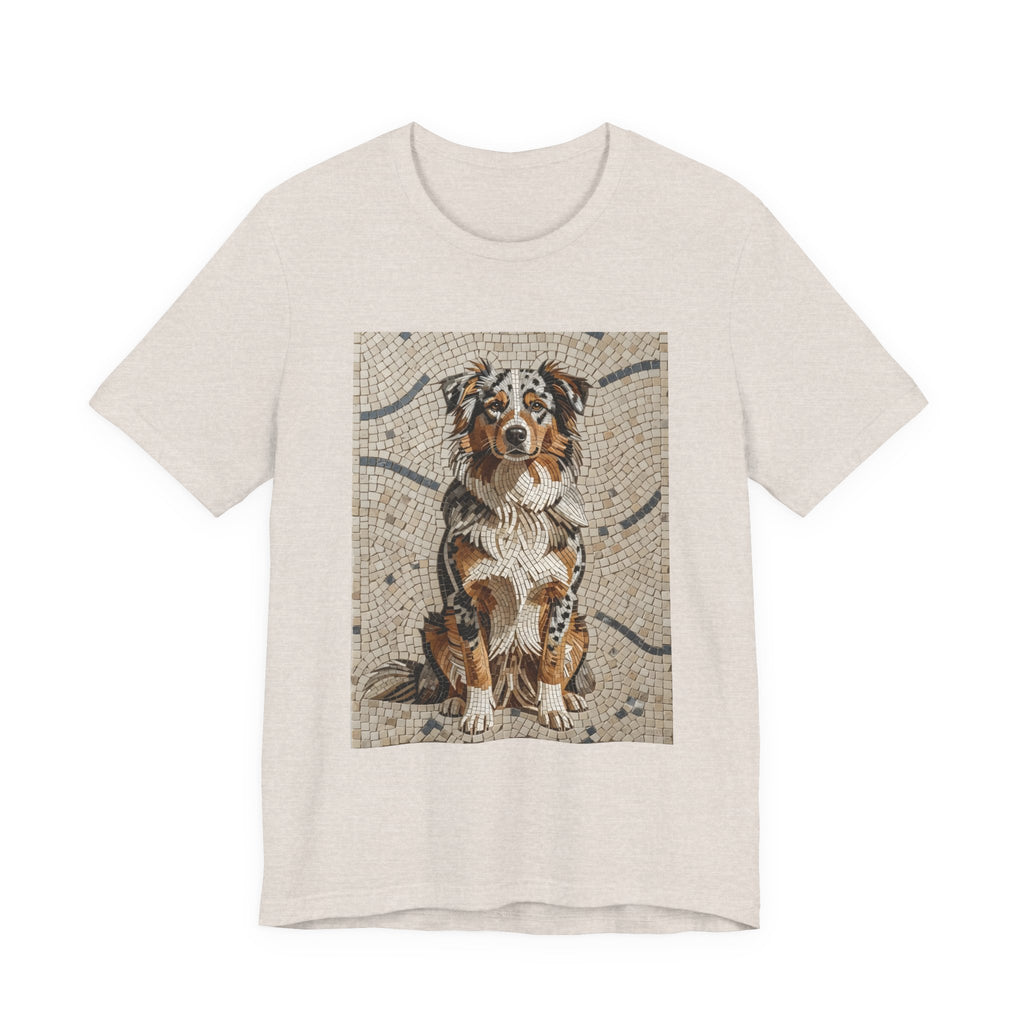 Australian Shepherd T Shirt | Living Work of Art Collection | Mosaic Style
