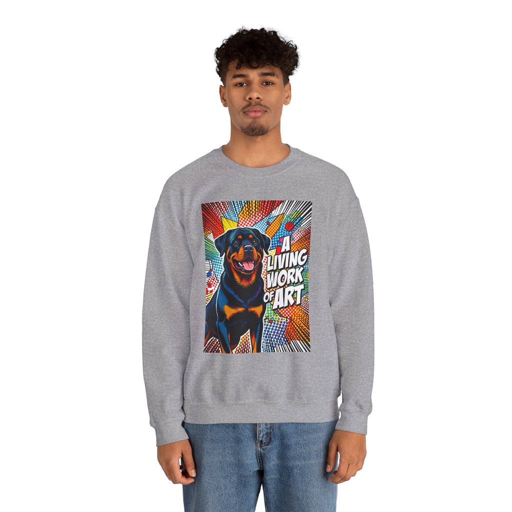 Rottweiler Sweatshirt I Living Work of Art Collection | Pop Art