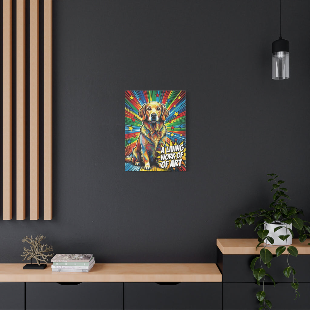 Golden Retriever Canvas Wall Art | Living Work of Art Collection | Pop Art Print