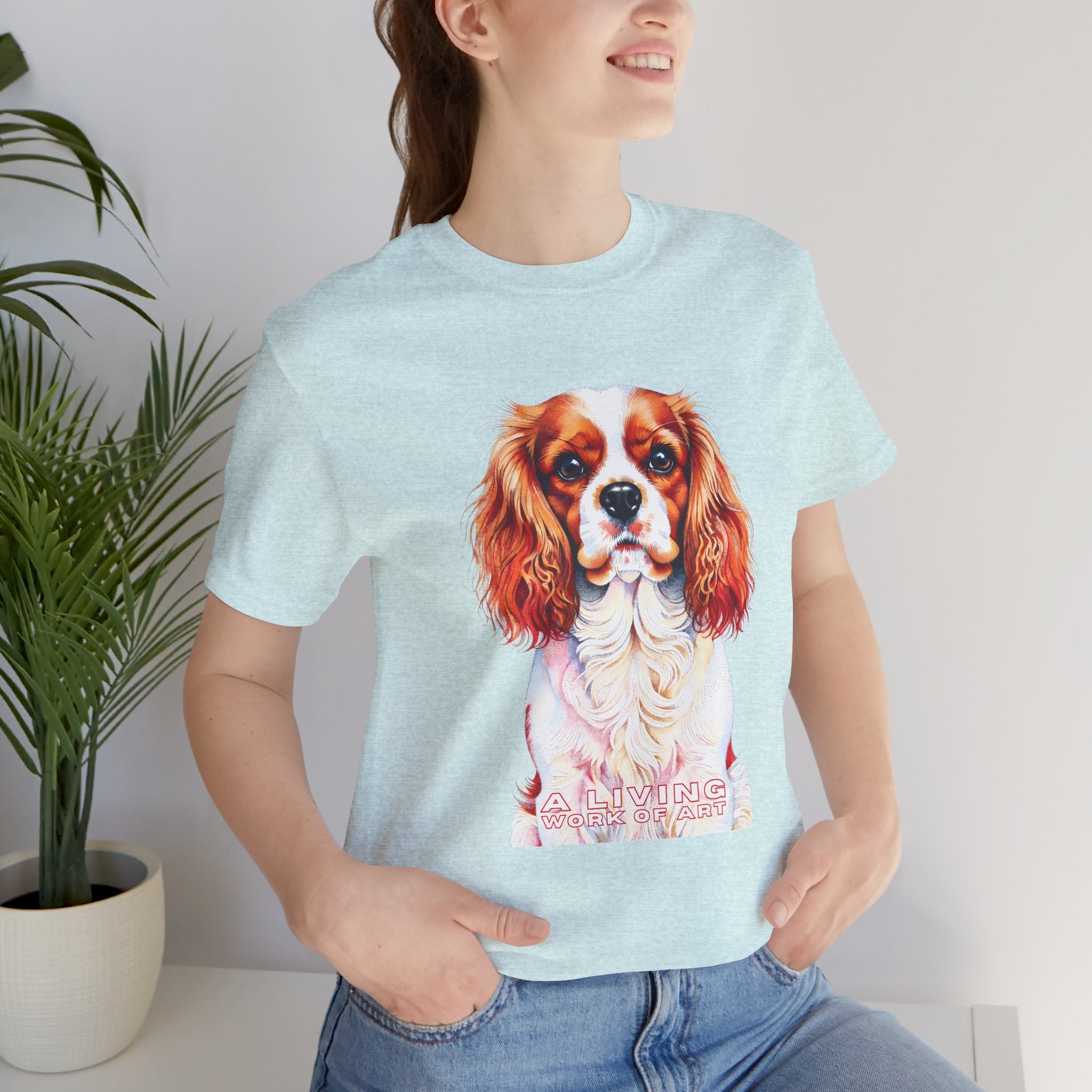 Cavalier King Charles Spaniel T Shirt | Living Work of Art Collection | Pointillism Style