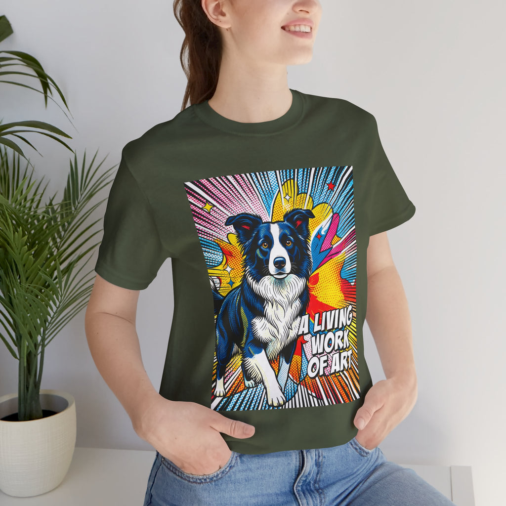 Border Collie T Shirt | Living Work of Art Collection | Pop Art