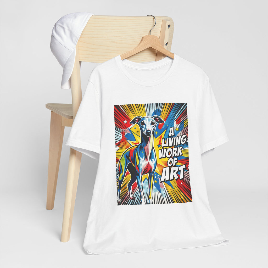 Whippet T Shirt | Living Work of Art Collection | Pop Art
