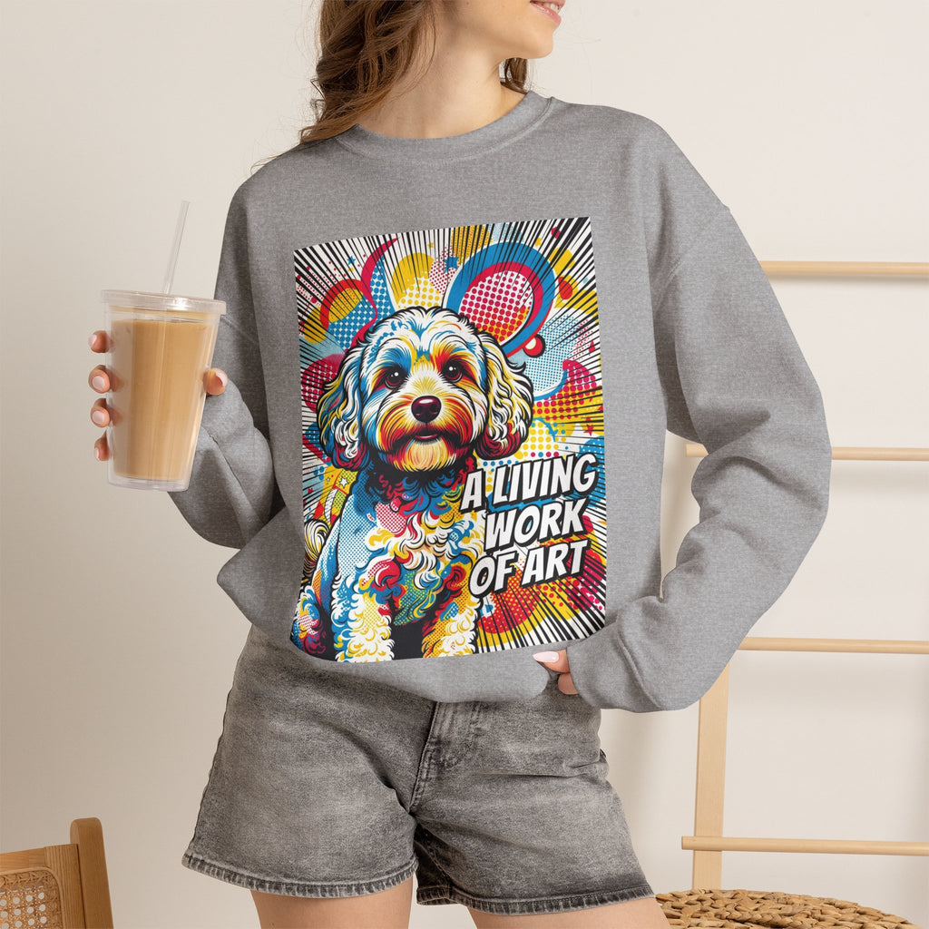 Cavapoo Sweatshirt | Living Work of Art Collection | Pop Art