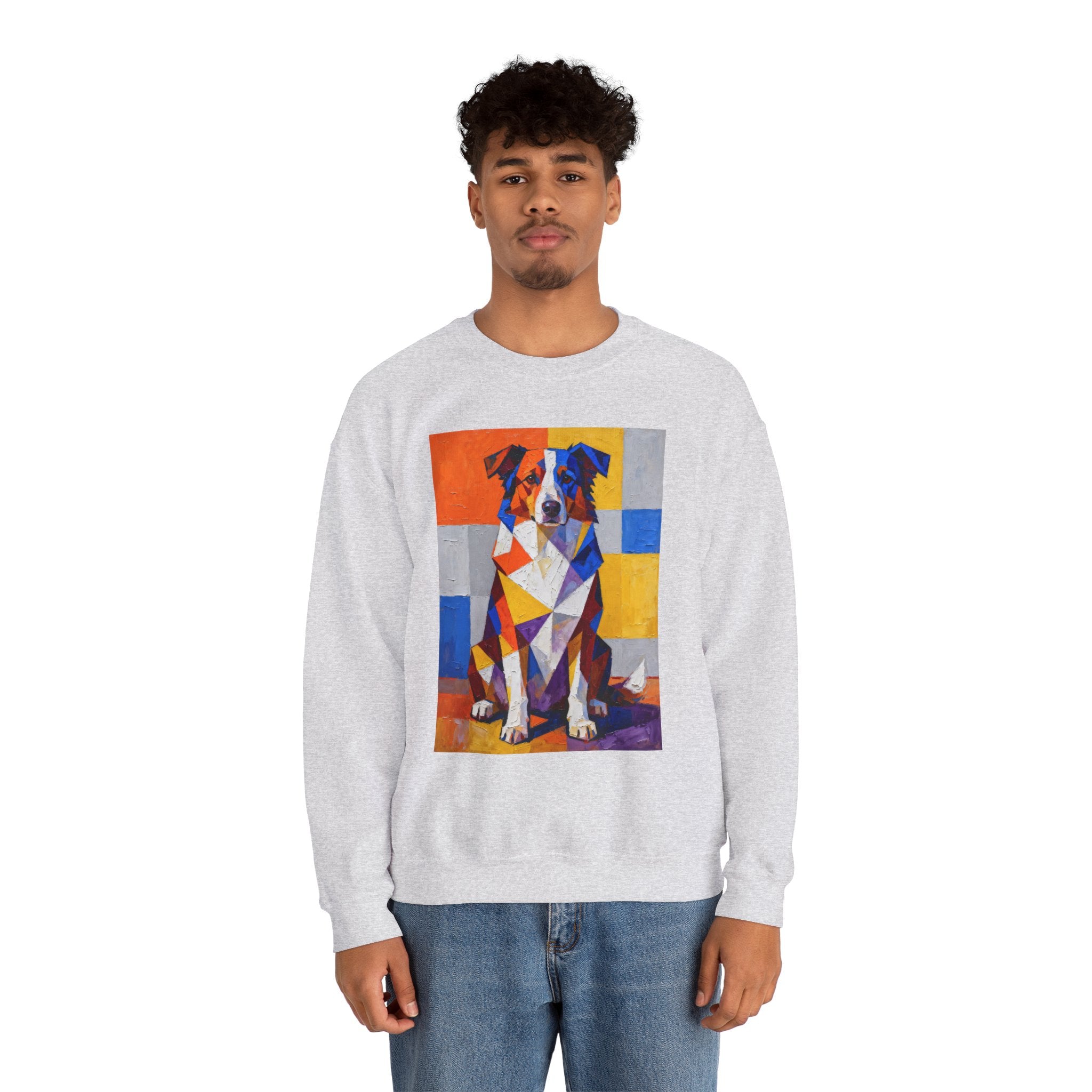Australian Shepherd Sweatshirt | Living Work of Art Collection | Cubist Style