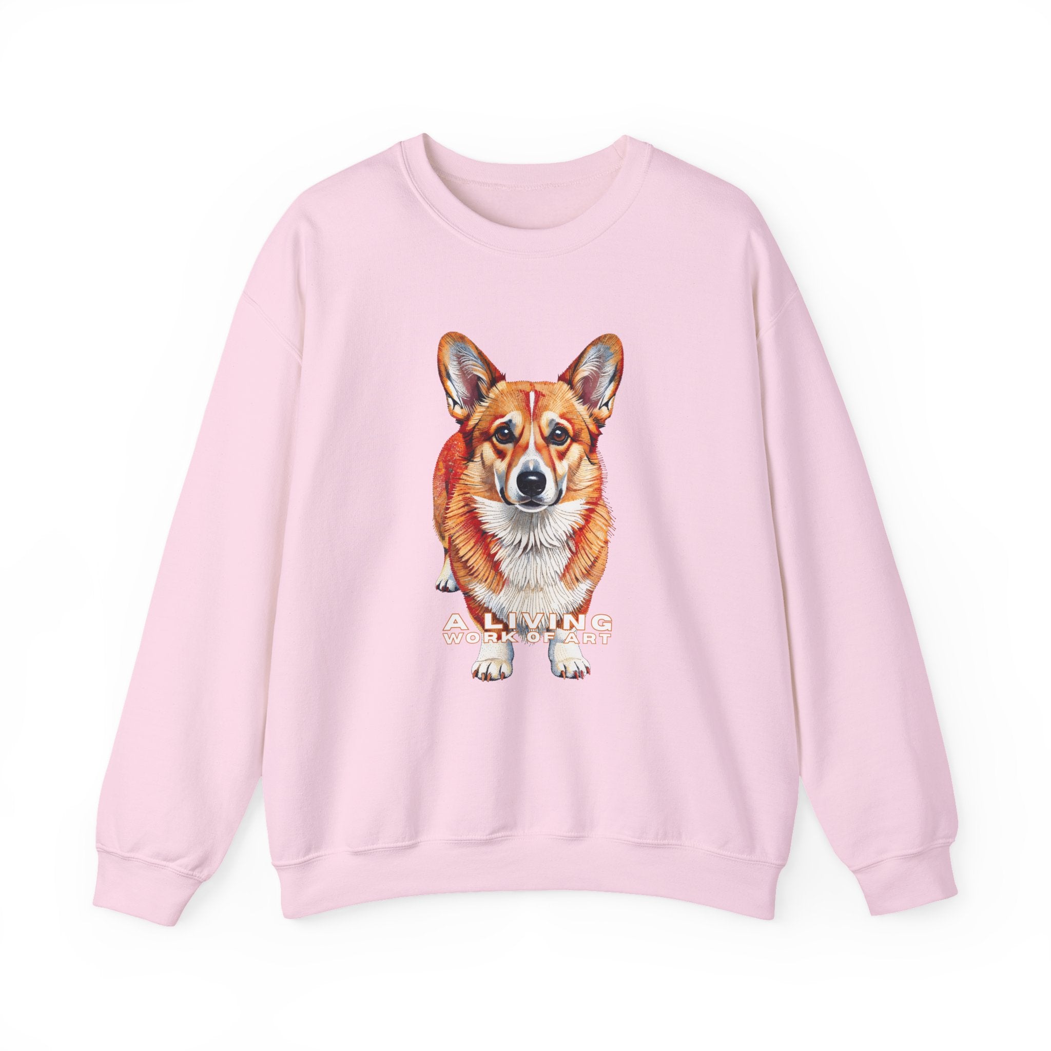 Corgi Sweatshirt | Living Work of Art Collection | Pointillism Style