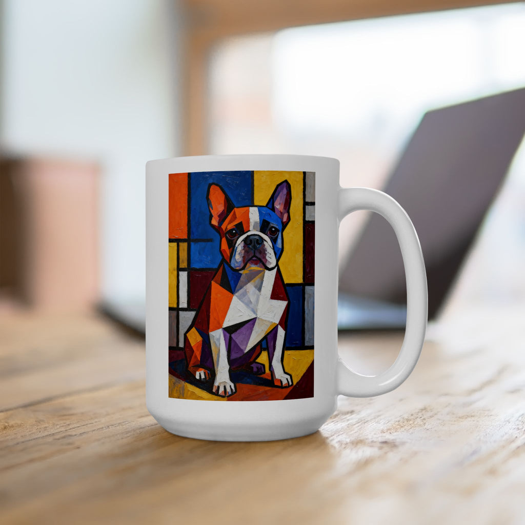 French Bulldog Coffee Mug | Living Work of Art Collection | Cubist Style