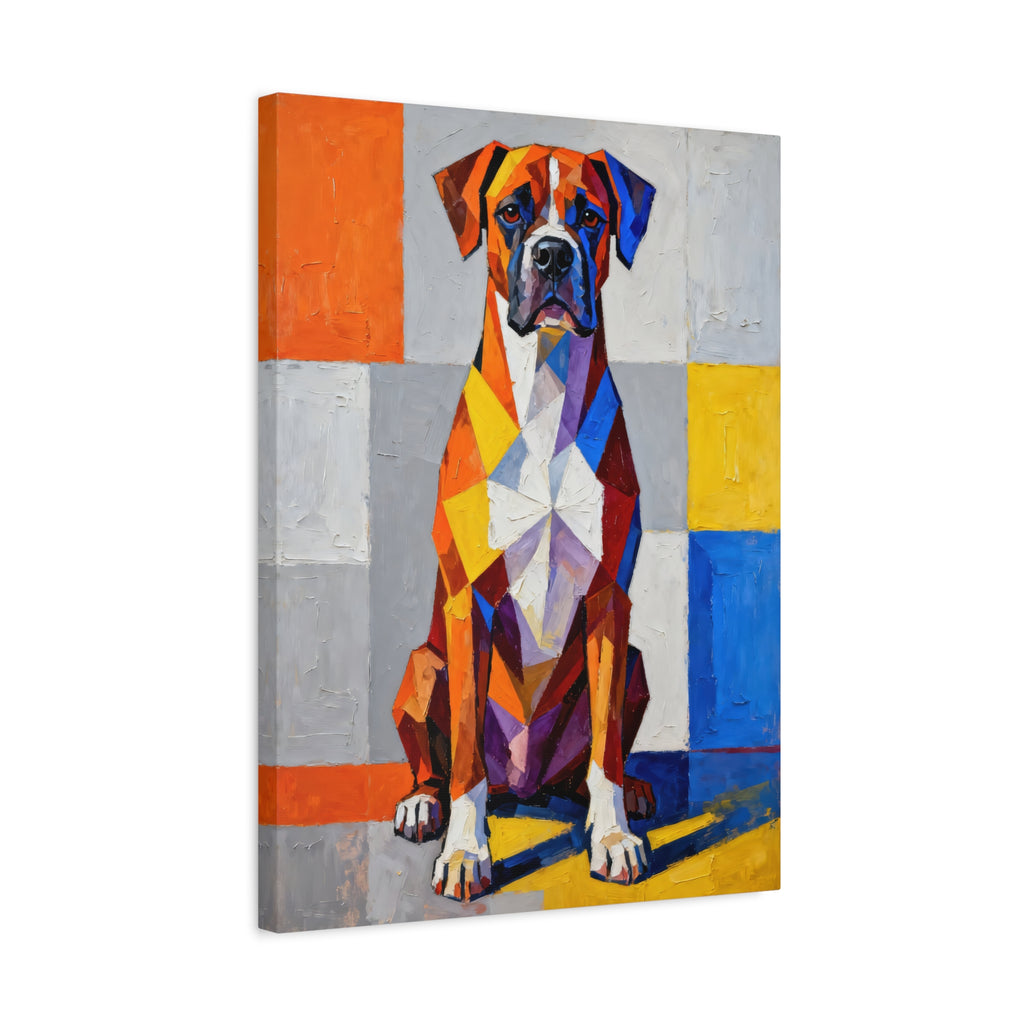 Boxer Canvas Wall Art | Living Work of Art Collection | Cubist Style Print
