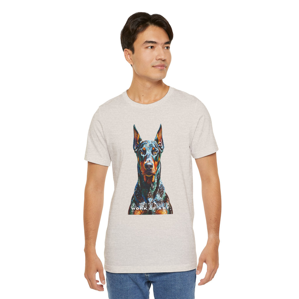 Doberman Pinscher T Shirt | Living Work of Art Collection | Pointillism Style