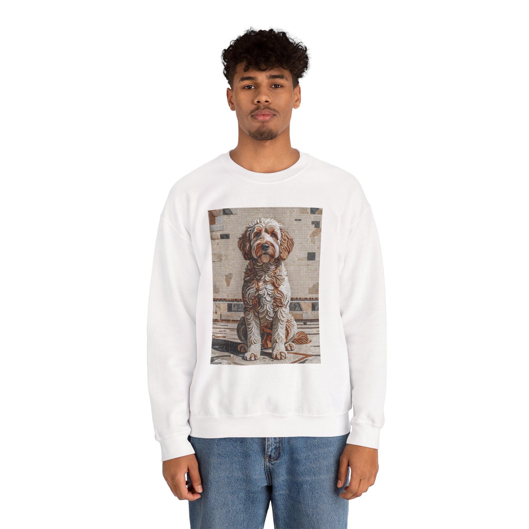 Labradoodle Sweatshirt | Living Work of Art Collection | Mosaic Style